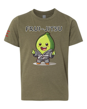 Youth - Frui-Jitsu Avocado Champ Youth Tee - Cute Avocado Wearing a Gi Cartoon Shirt
