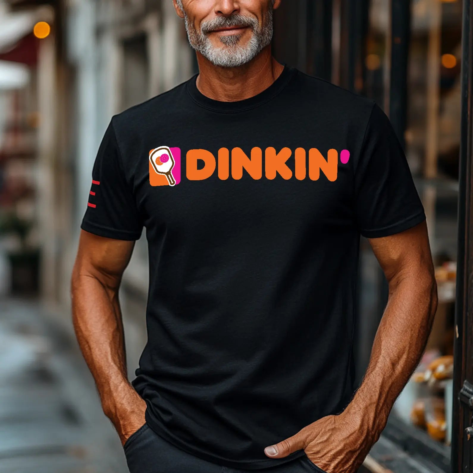 Dinkin' - Funny Pickleball T-Shirt - 3Three Apparel LLC.