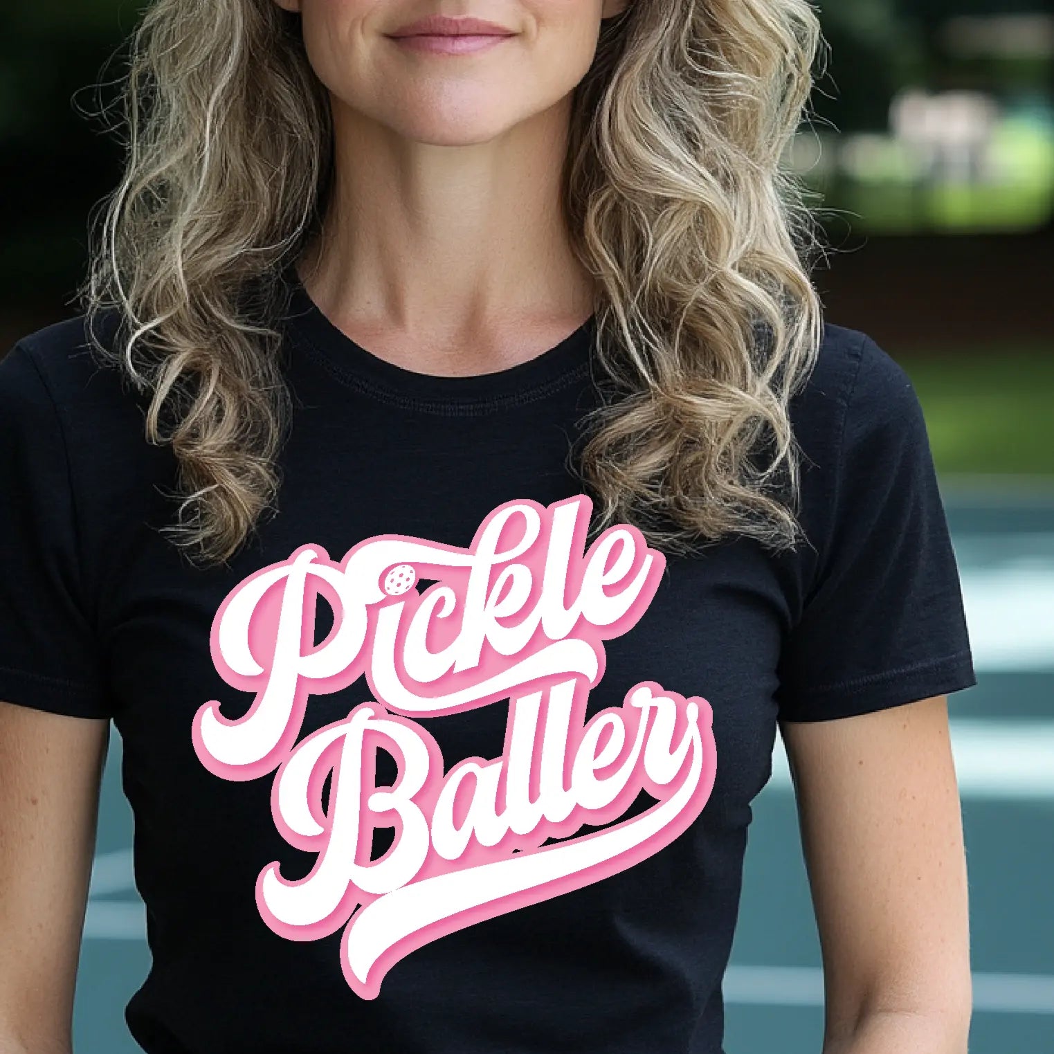 Pickle Baller (Pink) - Funny PickleBall t-shirt Vintage style - 3Three Apparel LLC.
