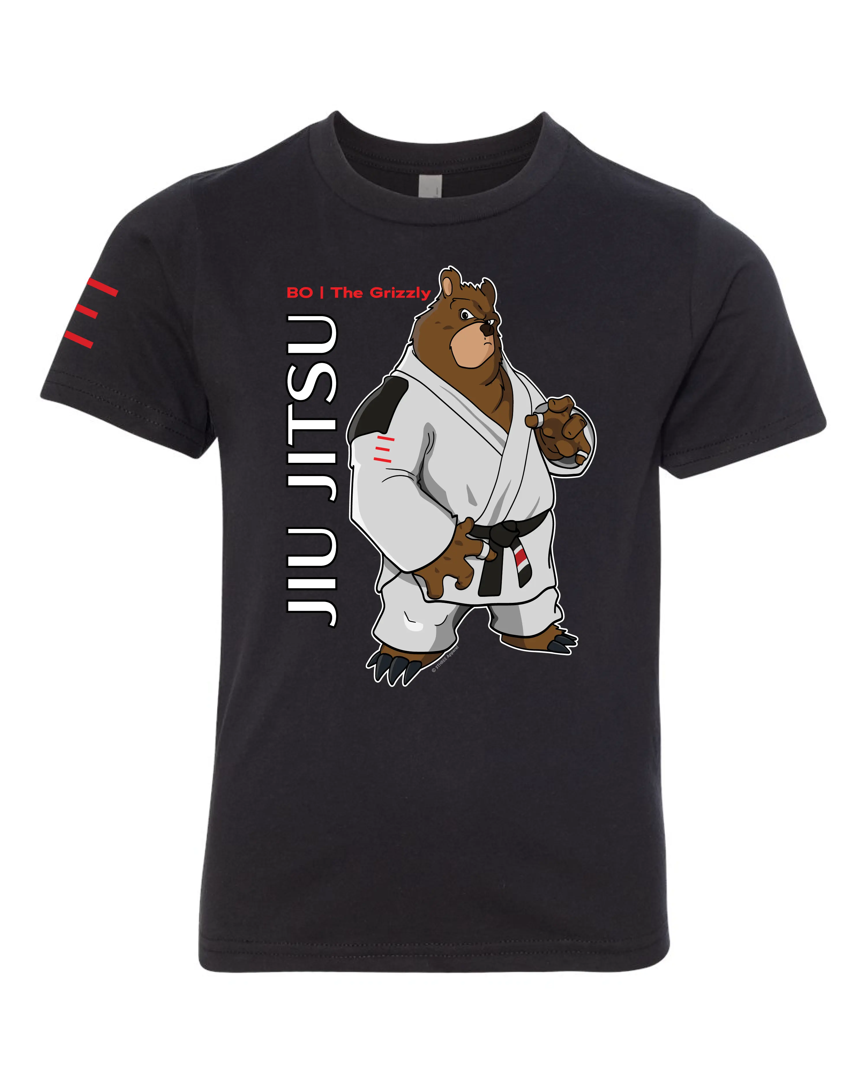 Youth - Bo the Tenacious Grizzly - BJJ Premium T-shirt