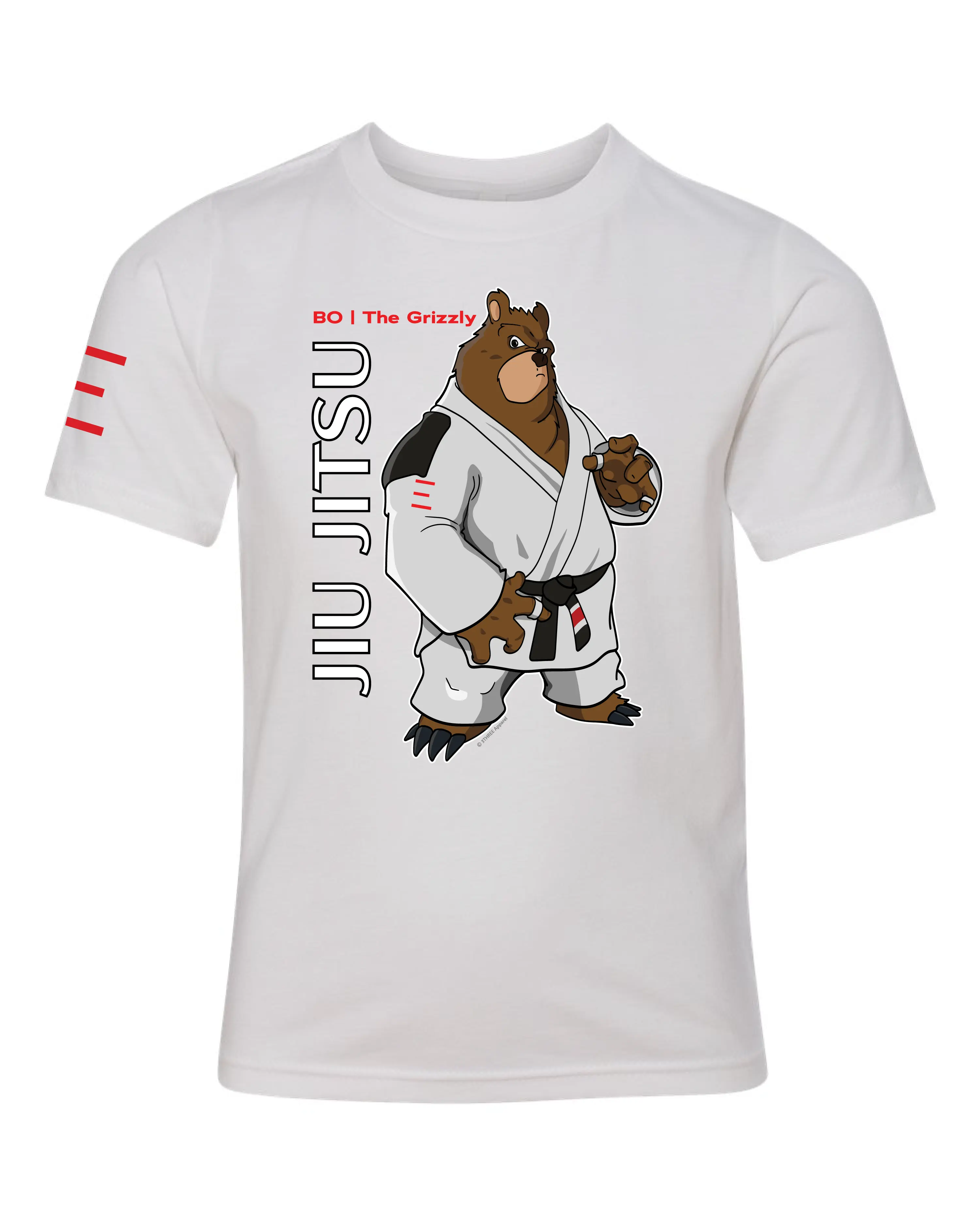 Youth - Bo the Tenacious Grizzly - BJJ Premium T-shirt