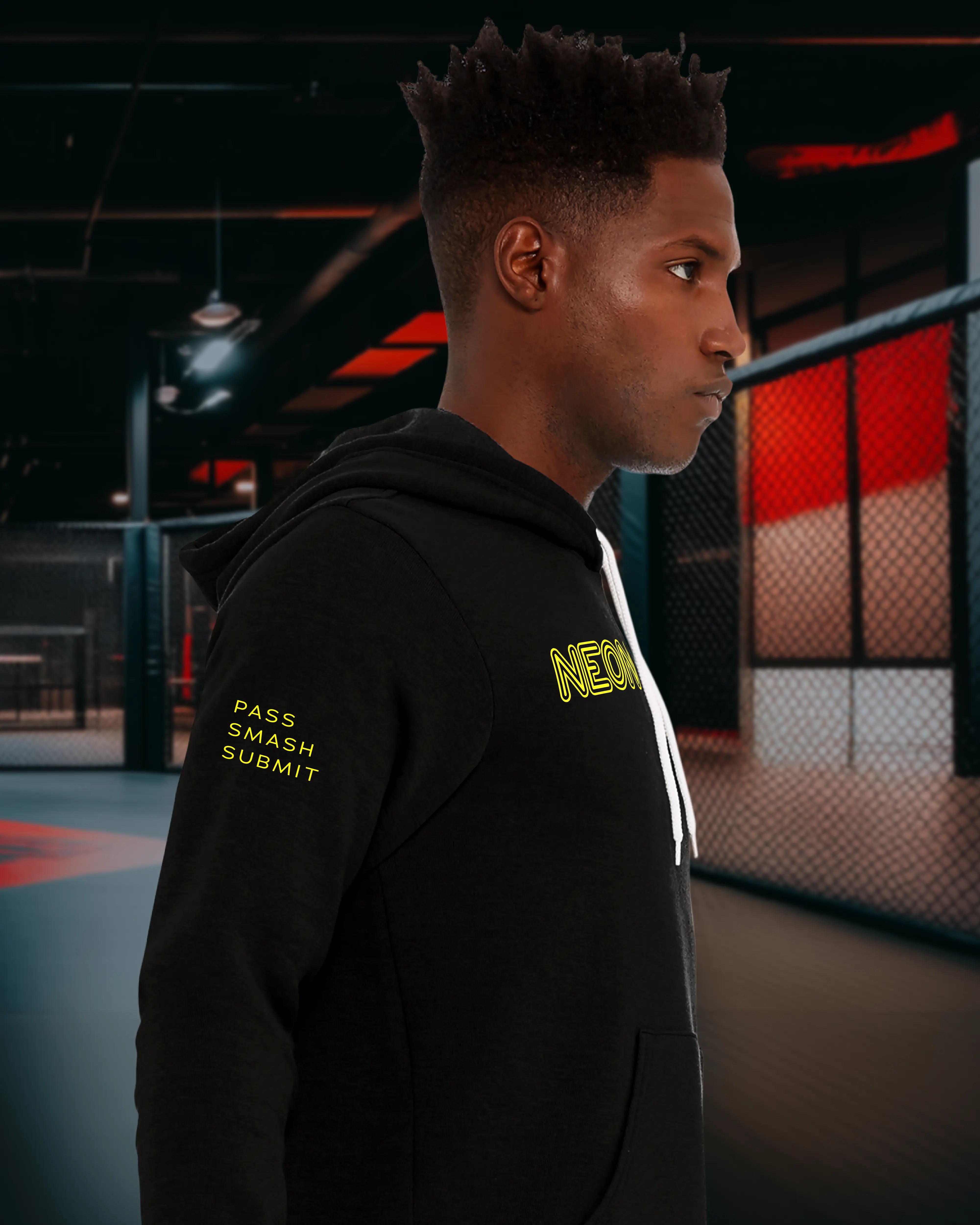 Neon Belly V3 Fleece Lightweight Hoodie – Premium Jiu-Jitsu Streetwear for Grapplers