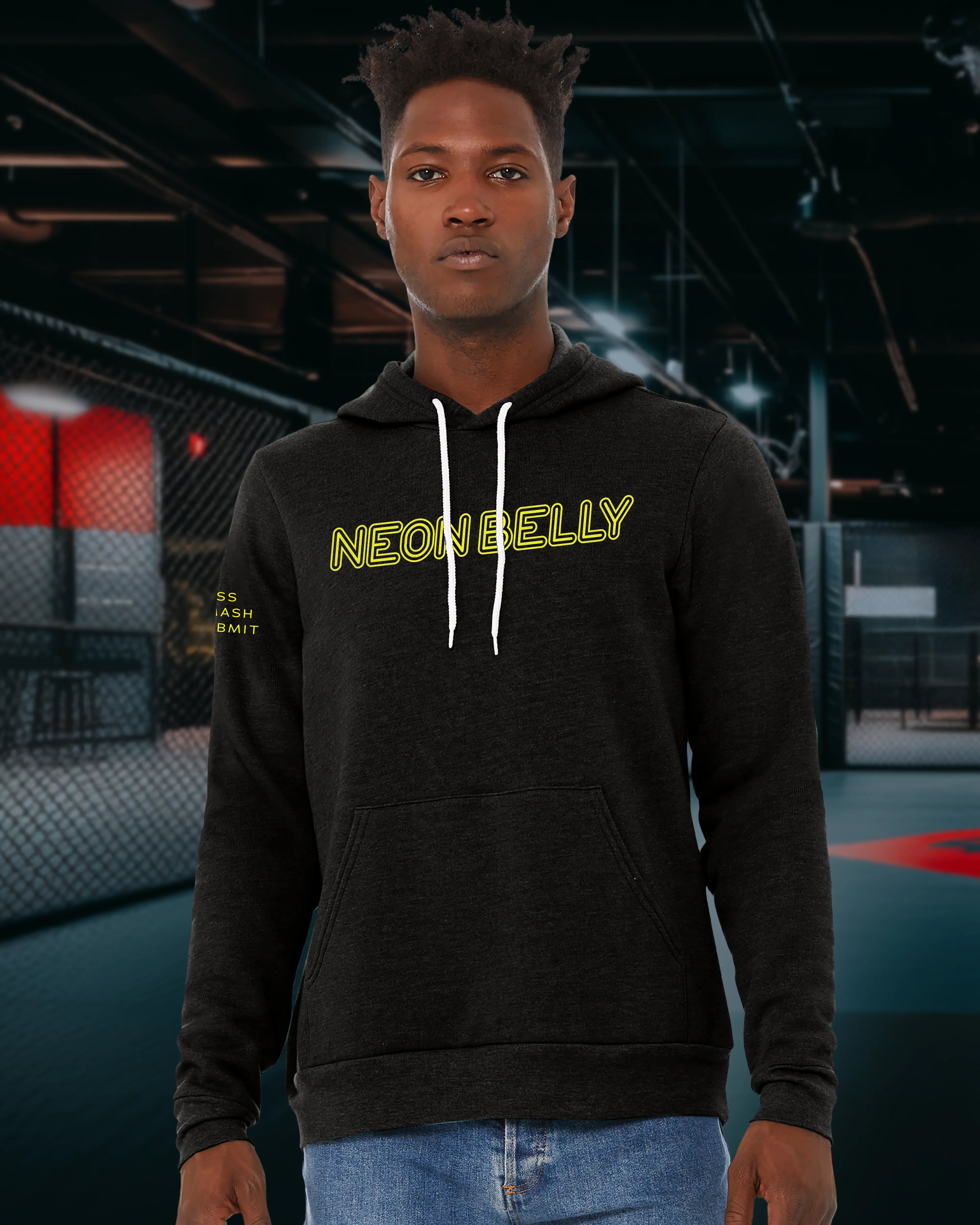 Neon Belly V3 Fleece Lightweight Hoodie – Premium Jiu-Jitsu Streetwear for Grapplers