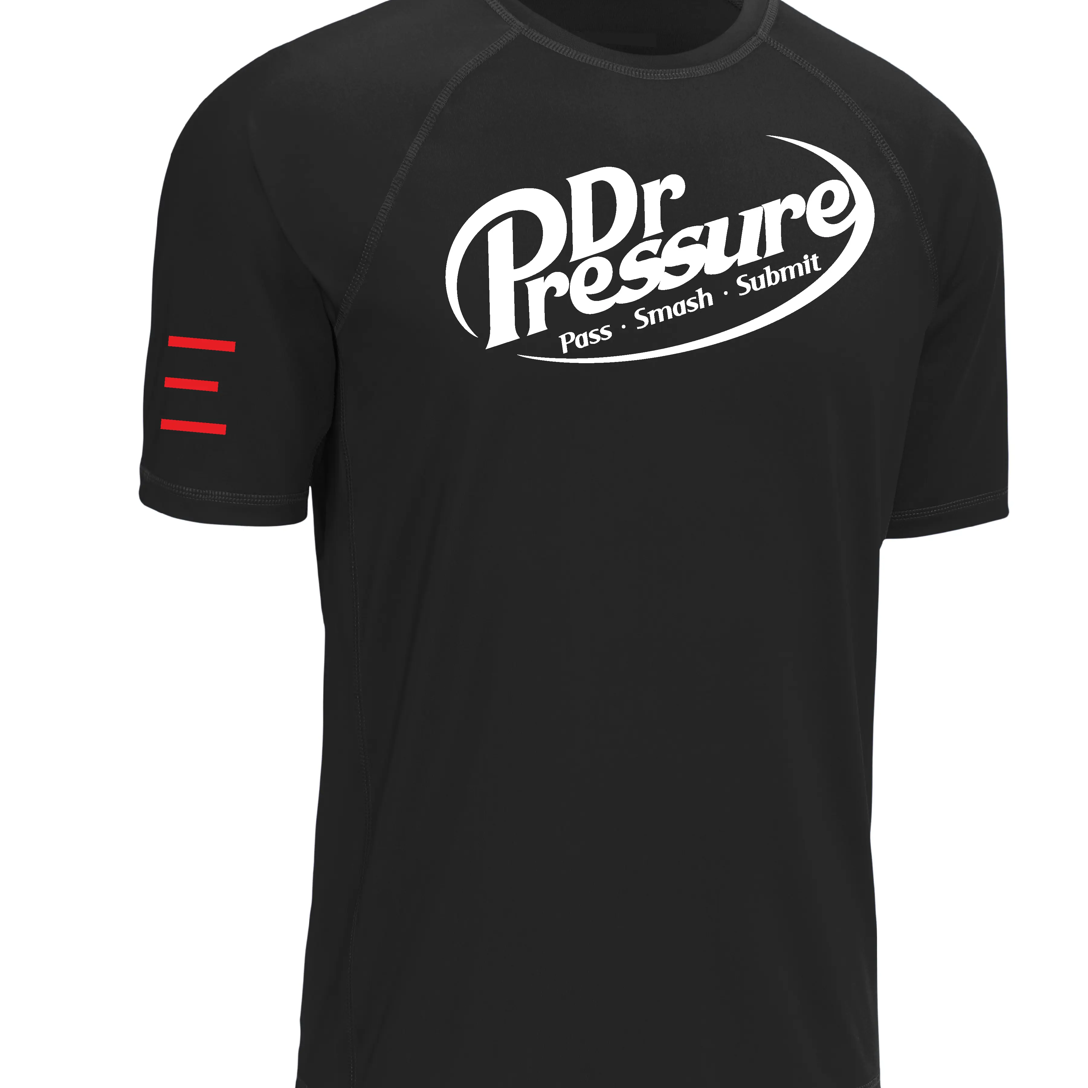 JIU-JITSU - Dr. Pressure - Pass, Smash, Submit - Short Sleeve & Long Sleeve - Black Rashguard