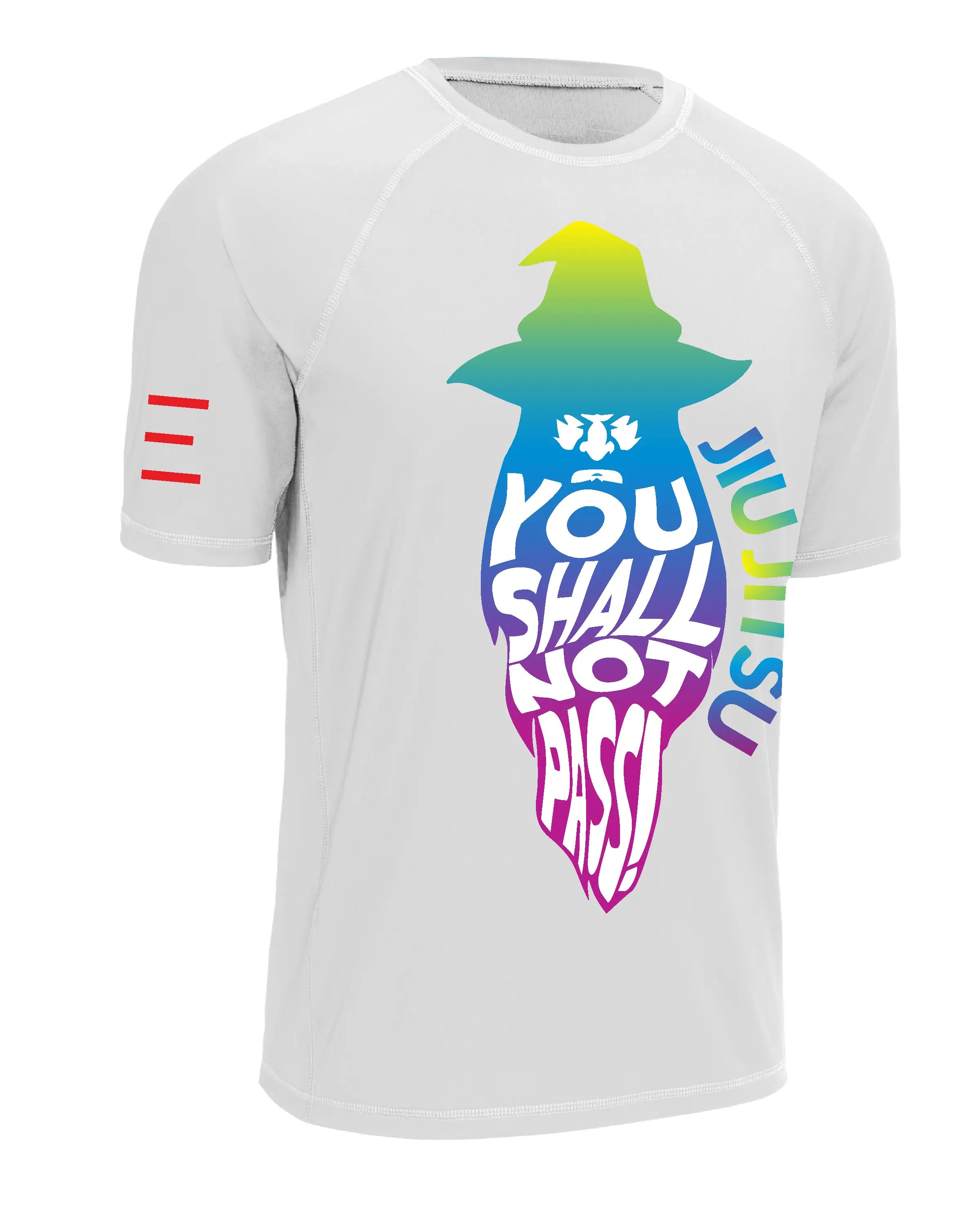 "You Shall Not Pass!" Wizard Jiu-Jitsu Rashguard – Tripping Gradient Edition 