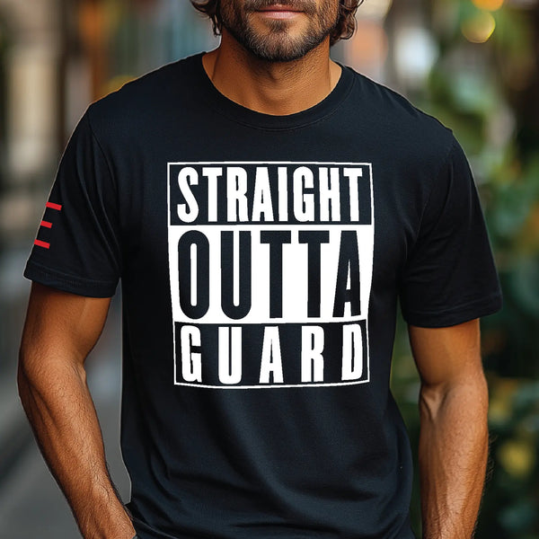 Straight Outta Guard: Premium Conversation Starter T-Shirt for Jiu-Jitsu Enthusiasts - 3Three Apparel LLC.