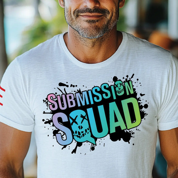 Jiu-Jitsu Submission Squad V2 - BJJ Funny Meme Suicide Squad Parody Premium T-Shirt - JiuJitsu - 3Three Apparel LLC.