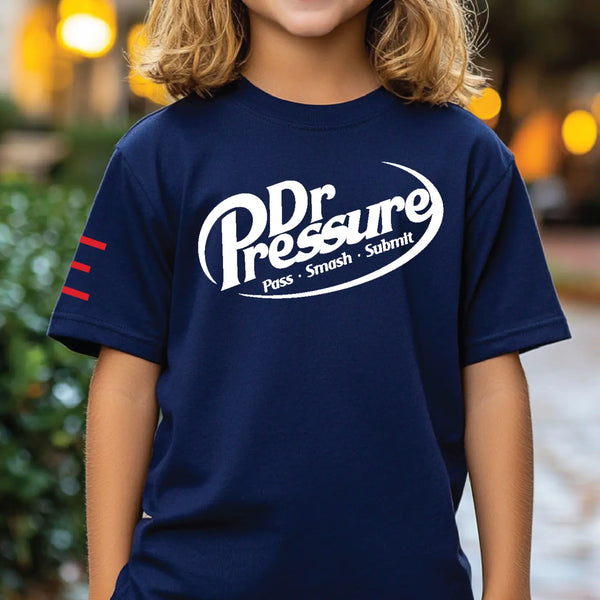Youth - Dr. Pressure - Pass, Smash, Submit - BJJ Funny T-shirt - 3Three Apparel LLC.