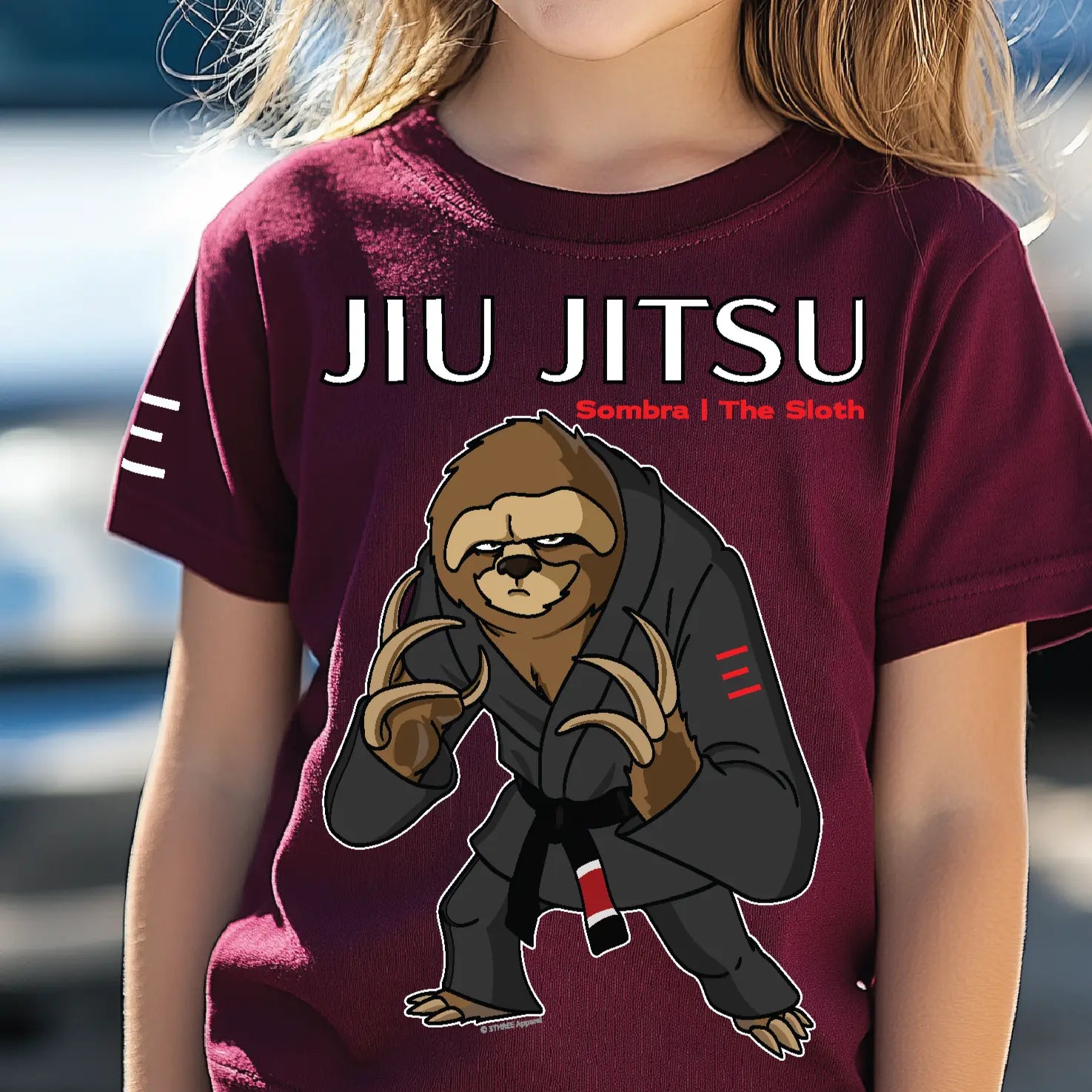 Youth - Sombra the Sloth - BJJ Shirt - Premium Super soft T-Shirt - 3Three Apparel LLC.