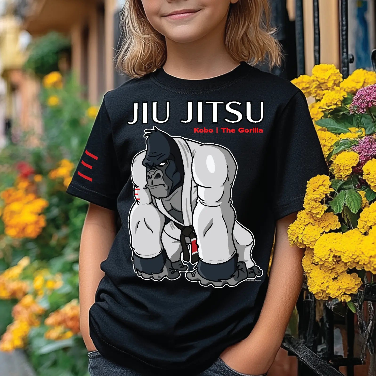 Youth - Kobo the Gorilla - Martial Arts Shirt - Premium Super soft T-Shirt - 3Three Apparel LLC.