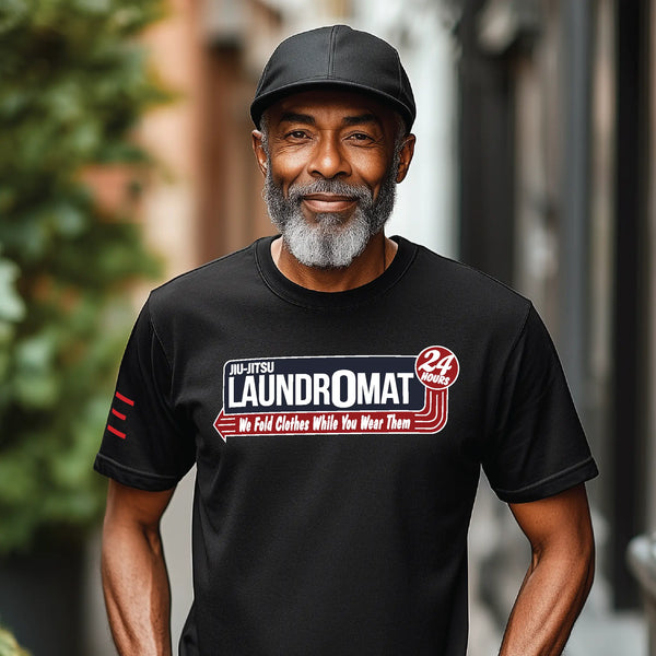 LaundrOmat Vintage Jiu-Jitsu T-Shirt: We Fold Clothes While You Wear Them 
