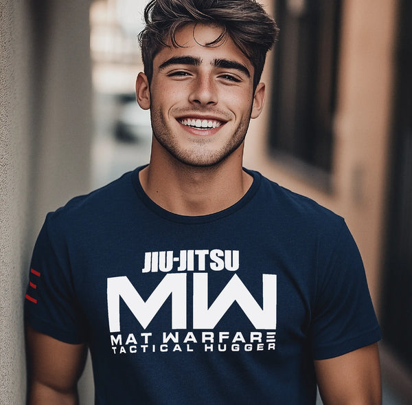 Jiu-Jitsu MW Tactical Hugger Tee - Mat Warfare Parody funny shirt 