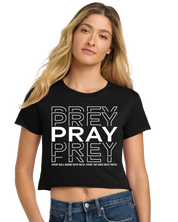 Pray vs Prey Jiu-Jitsu Crop Top – Faith and Fight BJJ Shirt for Women 