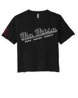 Vintage Baseball-Style "Jiu-Jitsu" Women's Crop Top