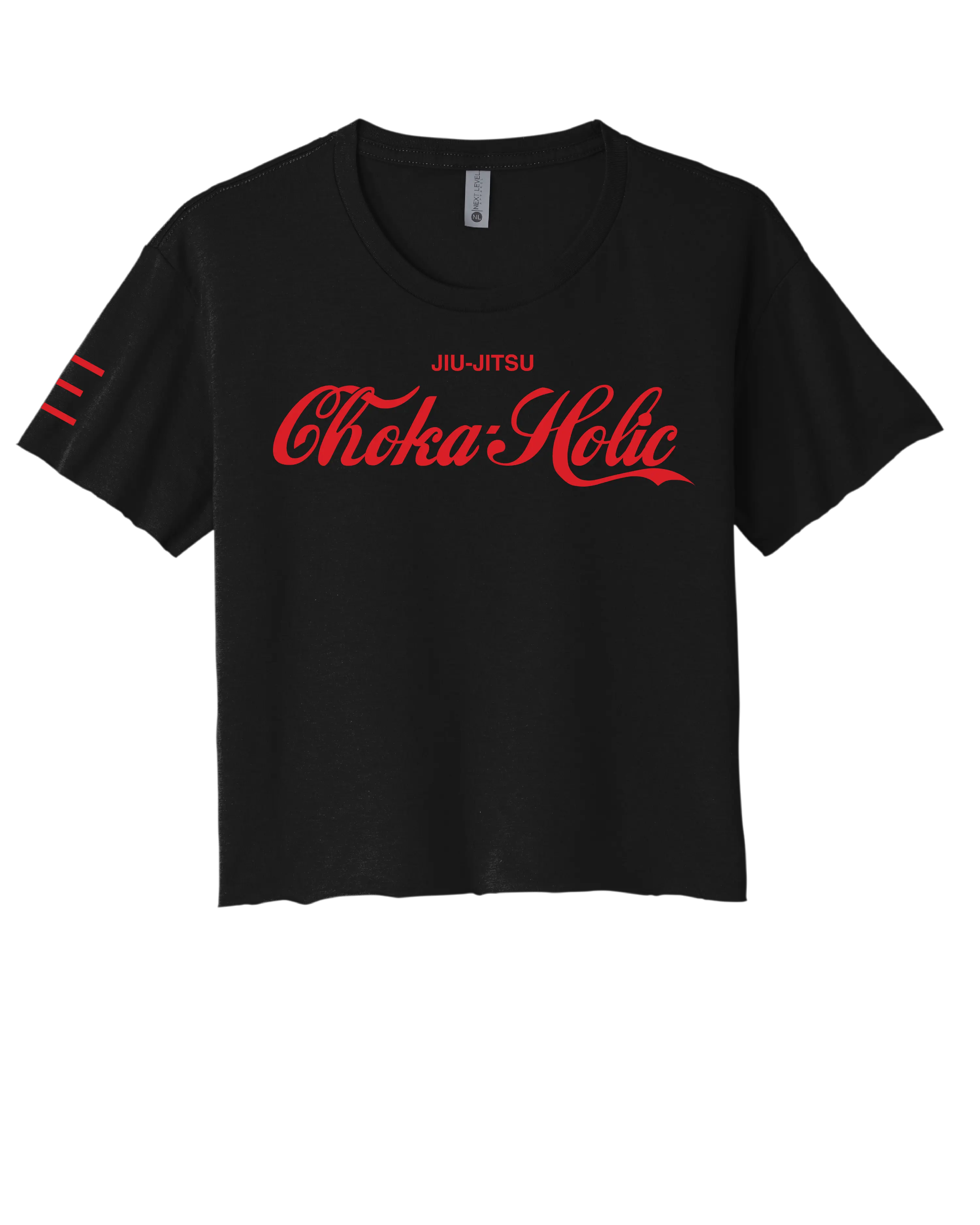 "Choka-Holic" Jiu-Jitsu Crop Top – Funny Women's BJJ Shirt 
