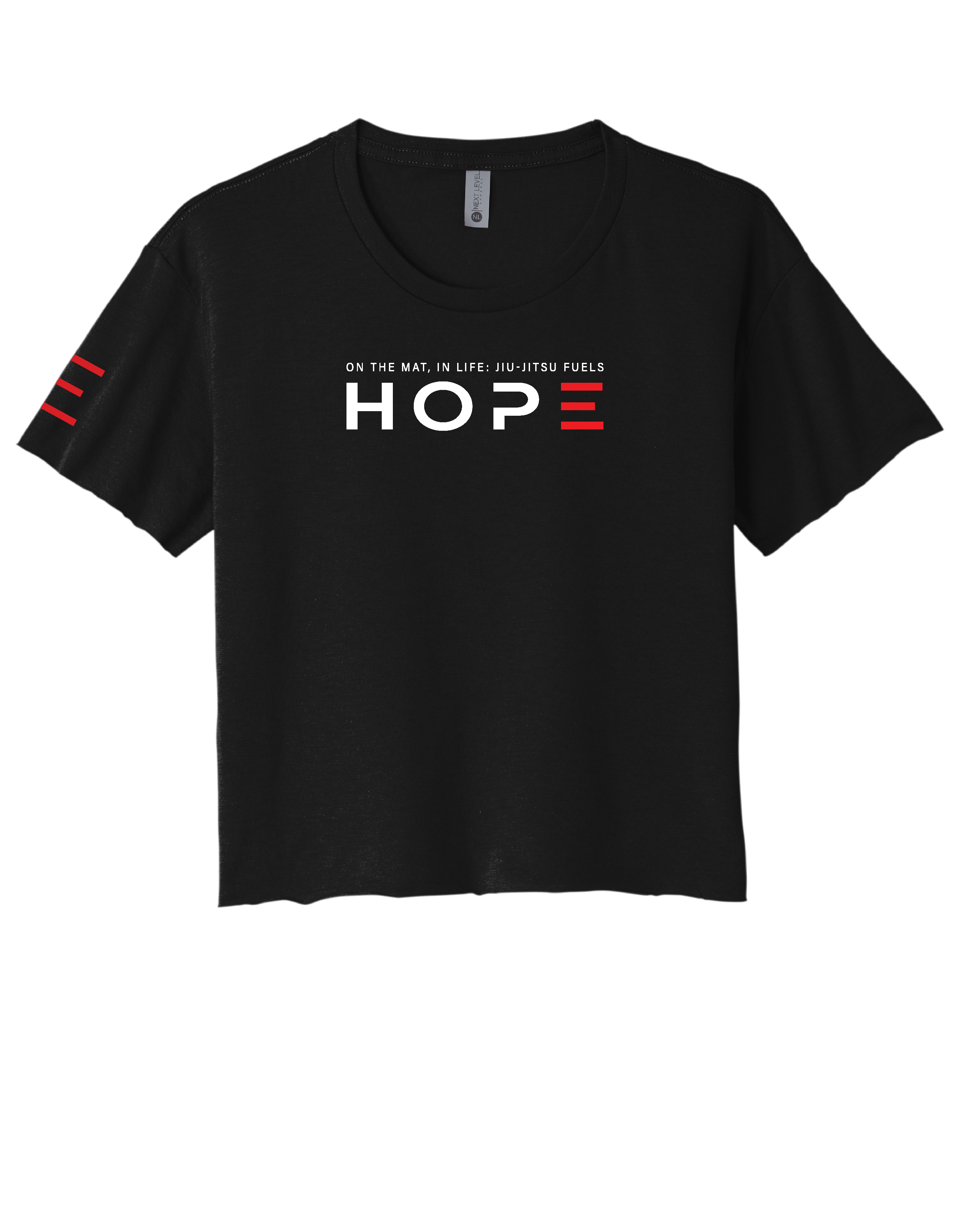 Hope - On the Mat, In Life - Jiu-Jitsu Women's Crop Top - 3Three Apparel LLC.