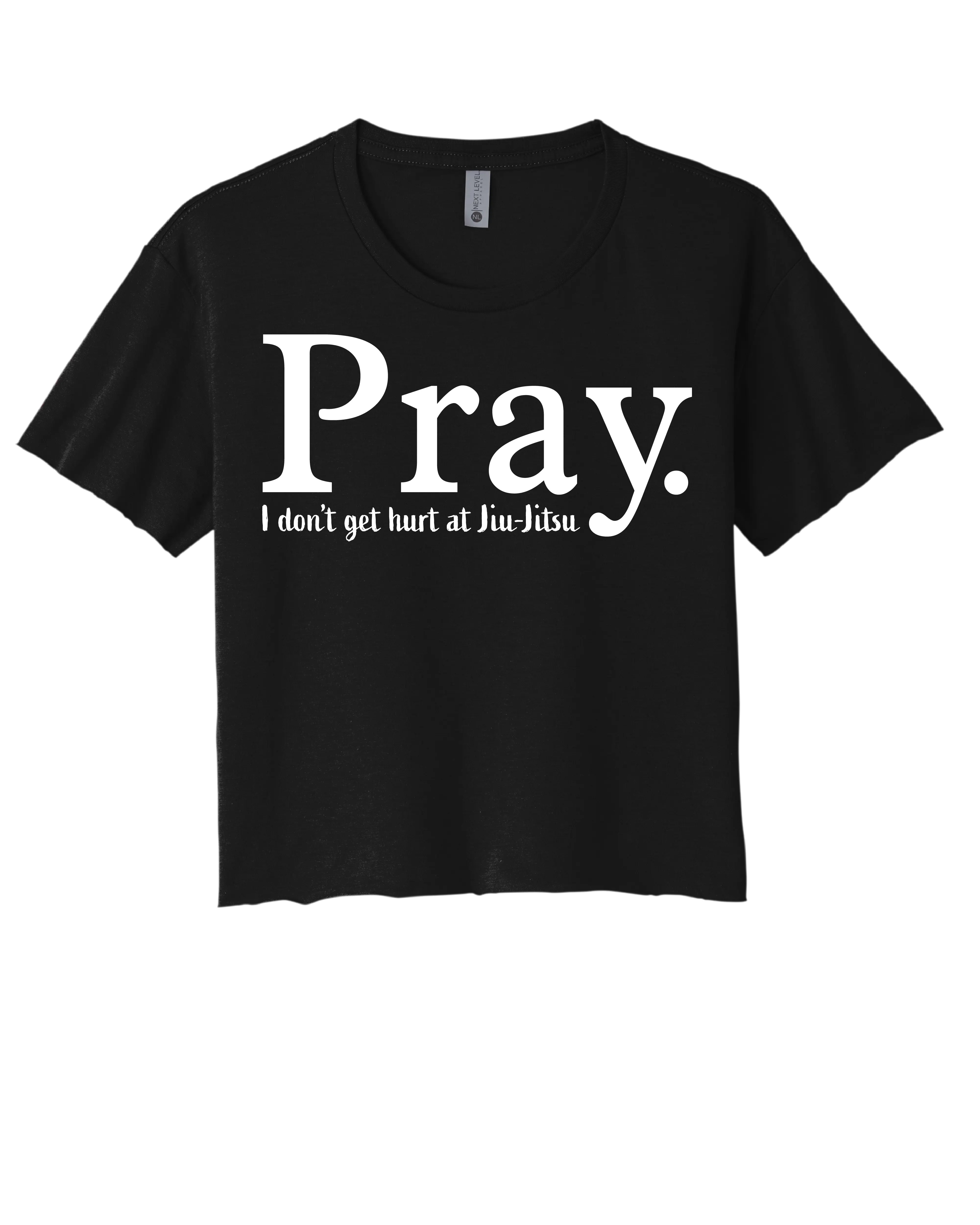 Pray Jiu-Jitsu Crop Top – Funny BJJ Shirt for Women Who Roll 