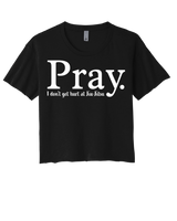 Pray Jiu-Jitsu Crop Top – Funny BJJ Shirt for Women Who Roll