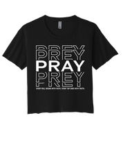 Pray vs Prey Jiu-Jitsu Crop Top – Faith and Fight BJJ Shirt for Women 