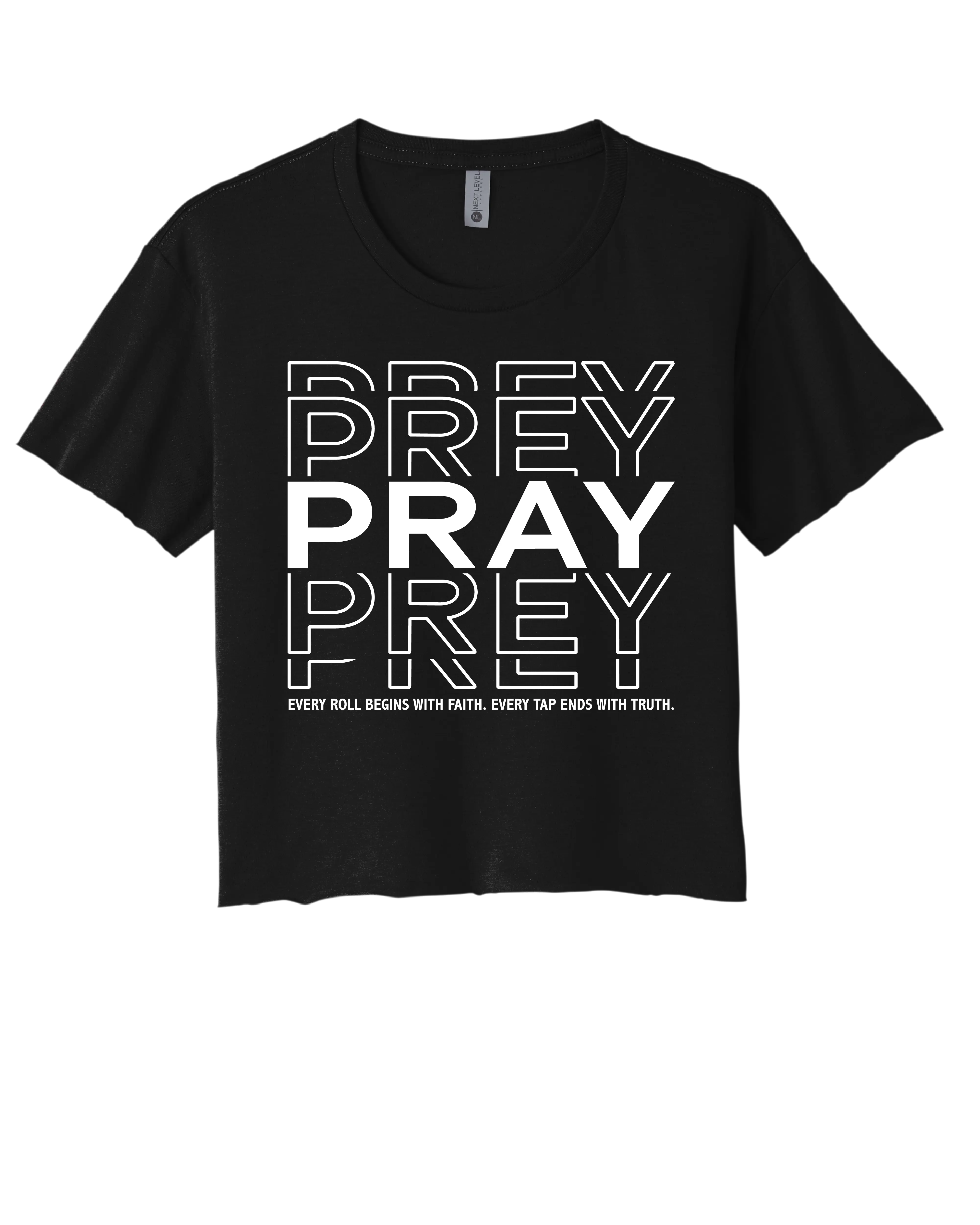 Pray vs Prey Jiu-Jitsu Crop Top – Faith and Fight BJJ Shirt for Women 