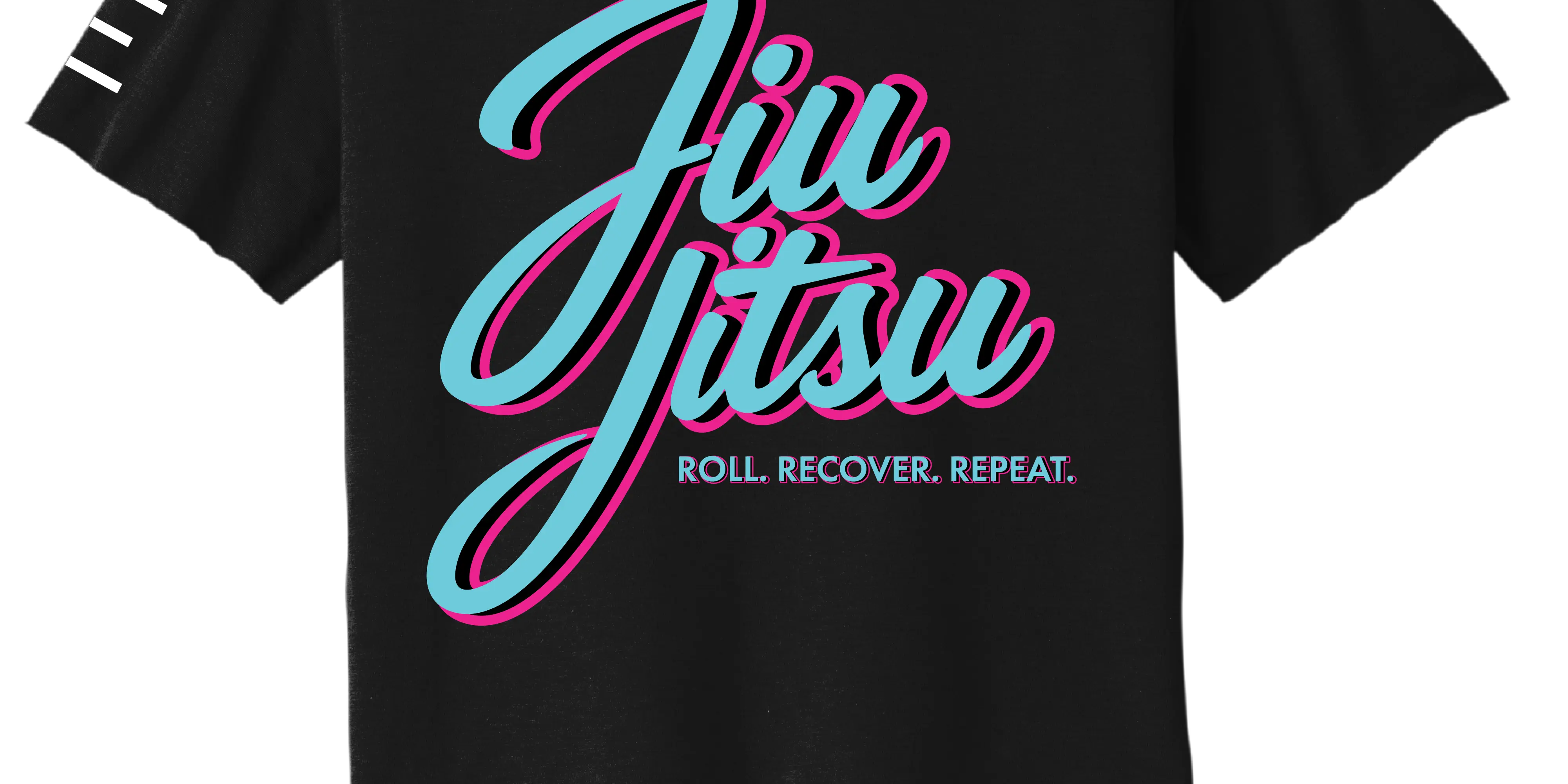 Roll Recover Repeat Jiu-Jitsu Crop Top – Retro 80s Miami Style BJJ Shirt 