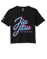 Roll Recover Repeat Jiu-Jitsu Crop Top – Retro 80s Miami Style BJJ Shirt