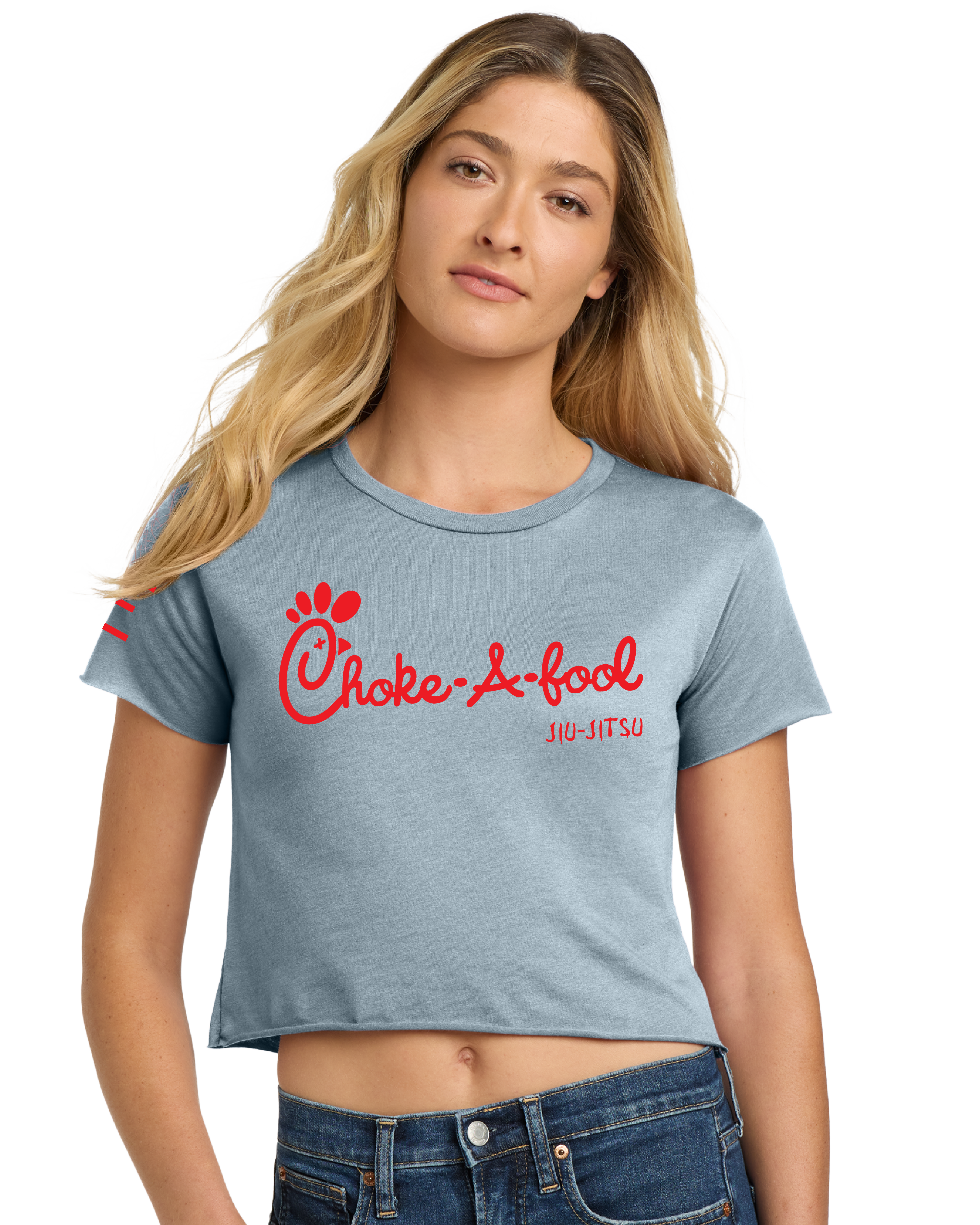 "Choke a Fool" - Jiu-Jitsu Parody Logo Women's Crop Top