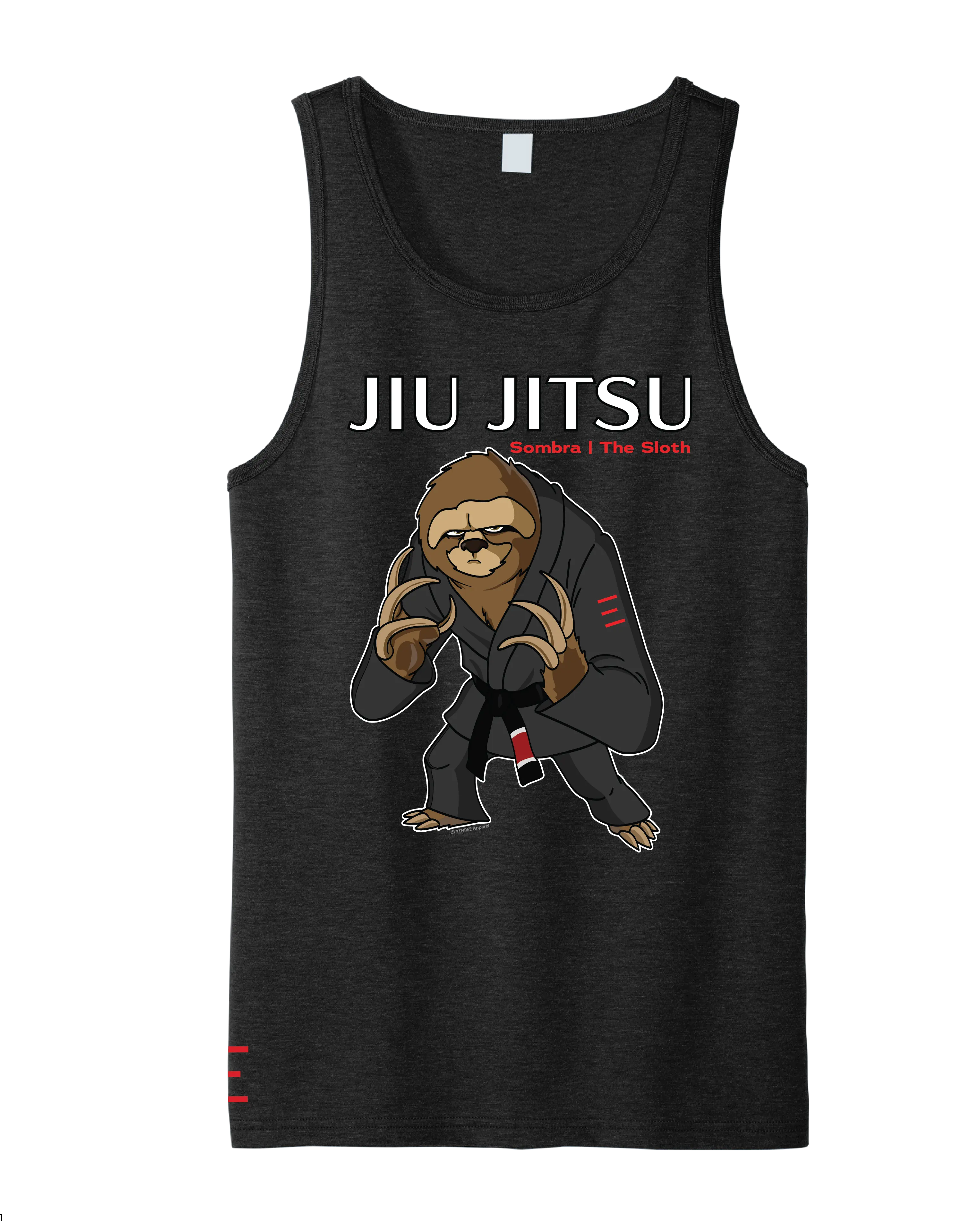 Sombra the Sloth Jiu-Jitsu Tank Top – BJJ Animals Series Slow Is Smooth Shirt 