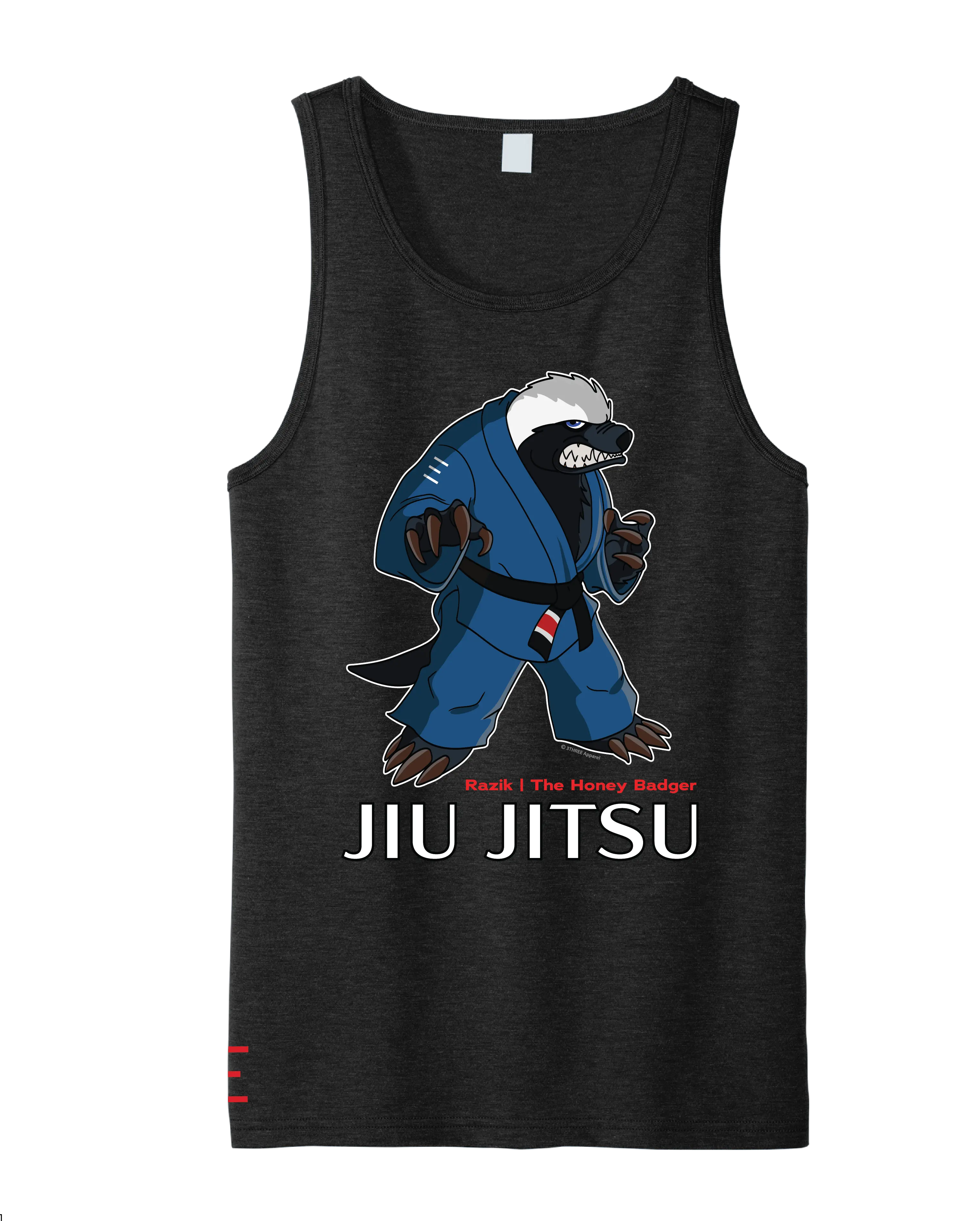 Razik the Honey Badger Jiu-Jitsu Tank Top – BJJ Animals Series Scrappy Grappler 