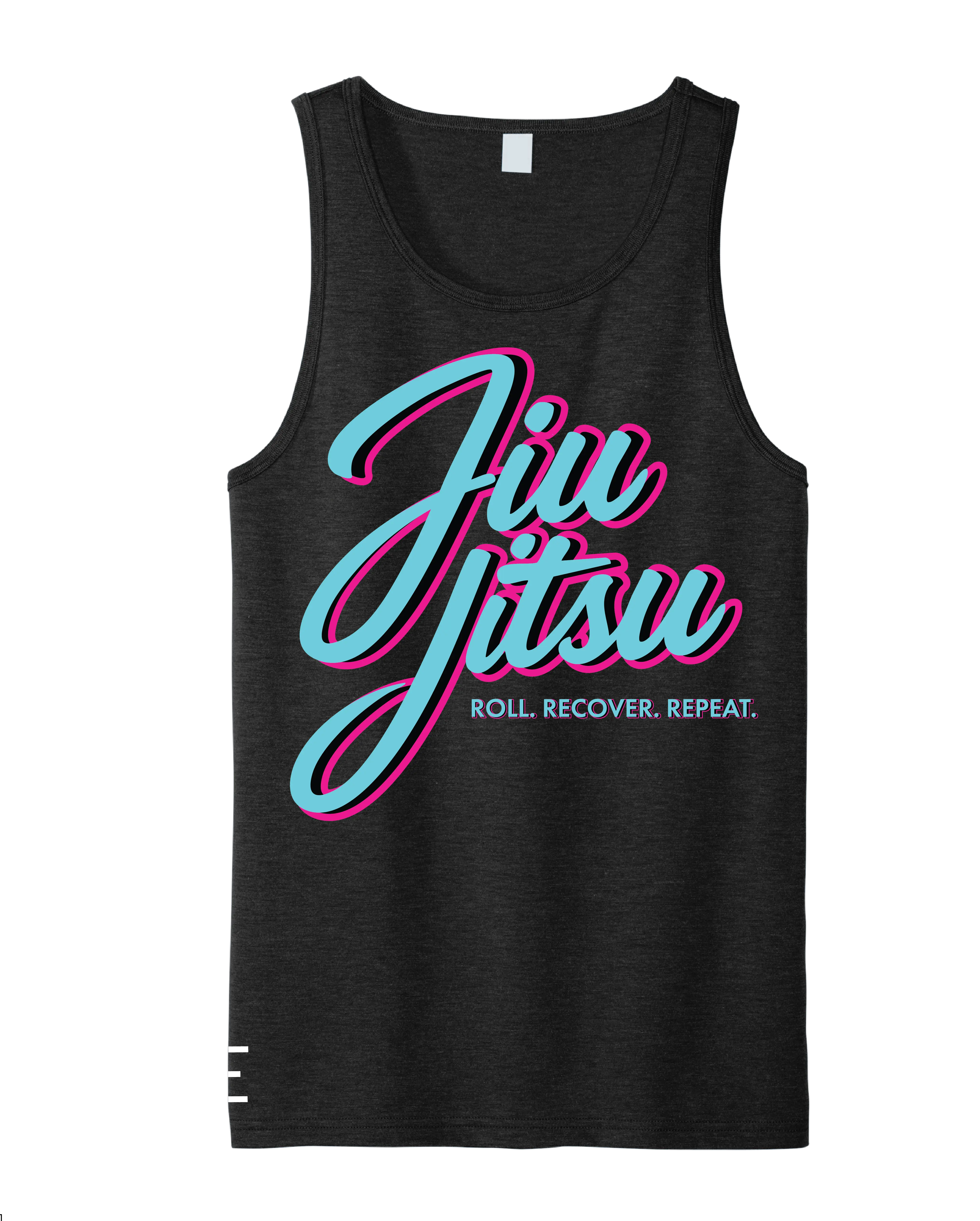 Roll Recover Repeat Jiu-Jitsu Tank Top – Retro 80s Miami Style BJJ Tank 