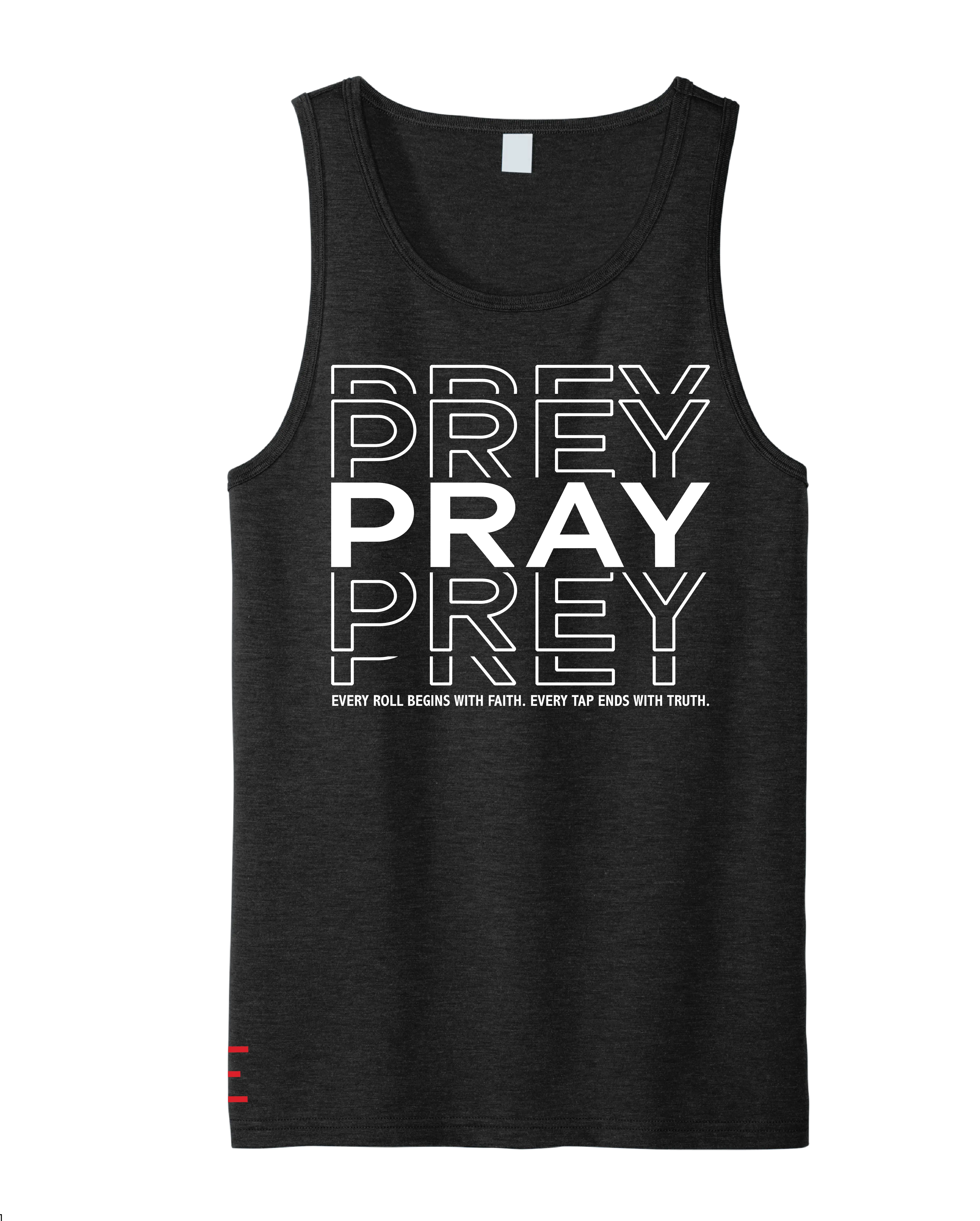 Pray vs Prey Jiu-Jitsu Tank Top – Faith and Fight BJJ Grappling Shirt for Training and Open Mat 