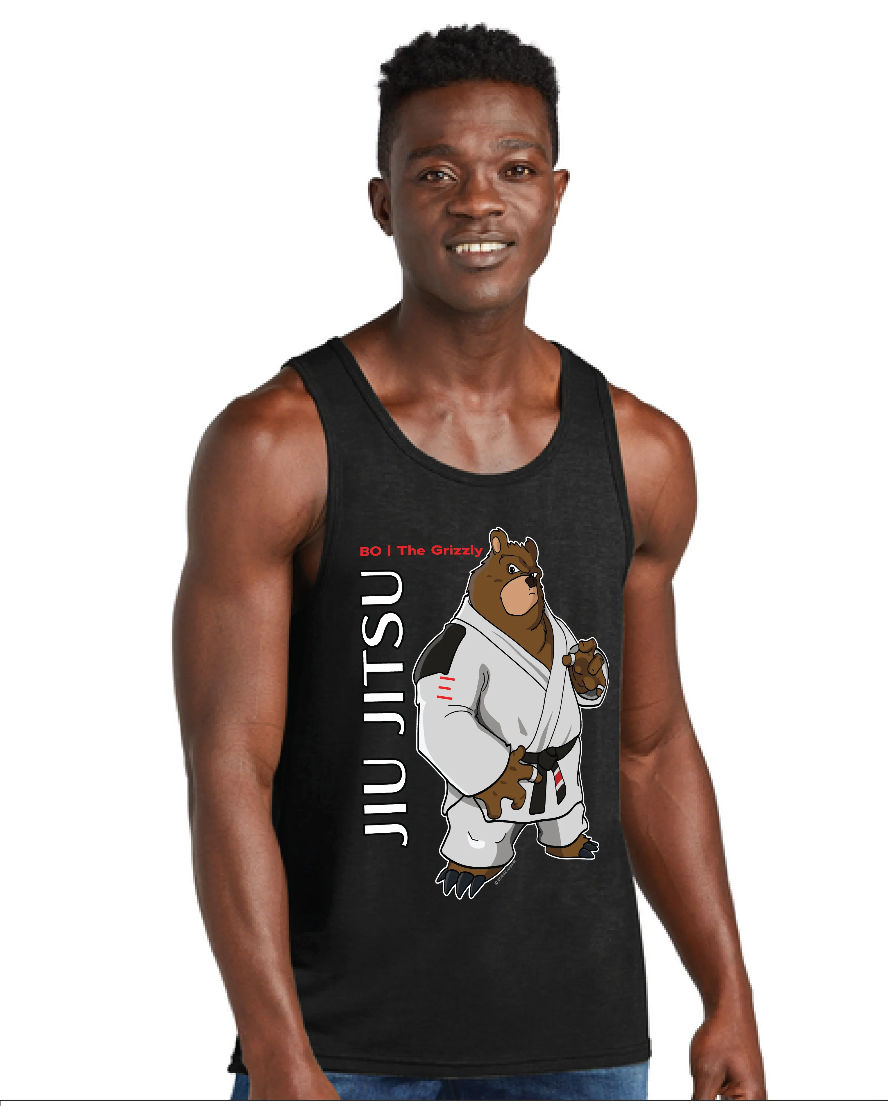 BO the Grizzly Jiu-Jitsu Tank Top – Fun Character BJJ Shirt 