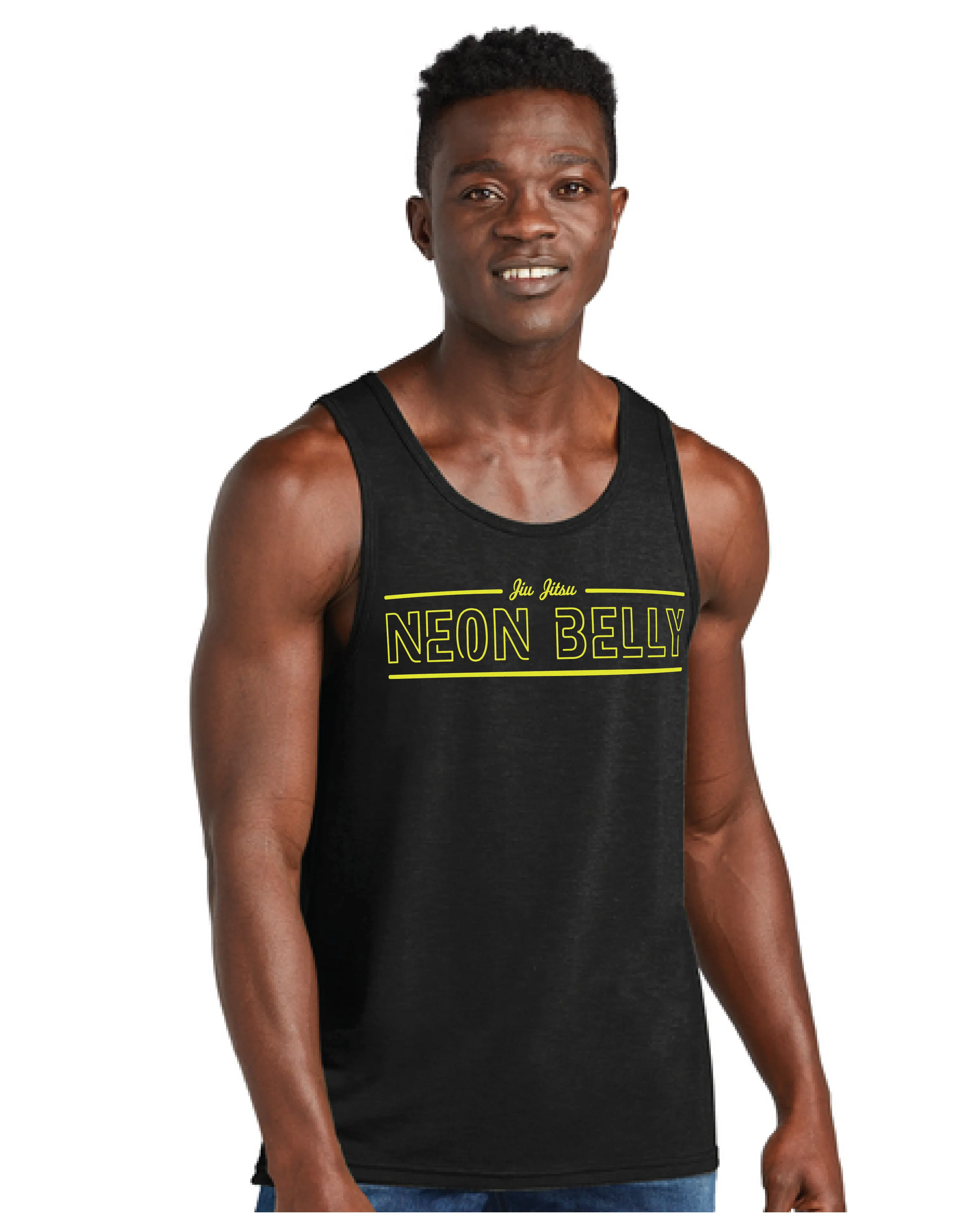 Neon Belly Jiu-Jitsu Tank Top V2 – Vintage Fightwear BJJ Pressure Shirt - 3Three Apparel LLC.