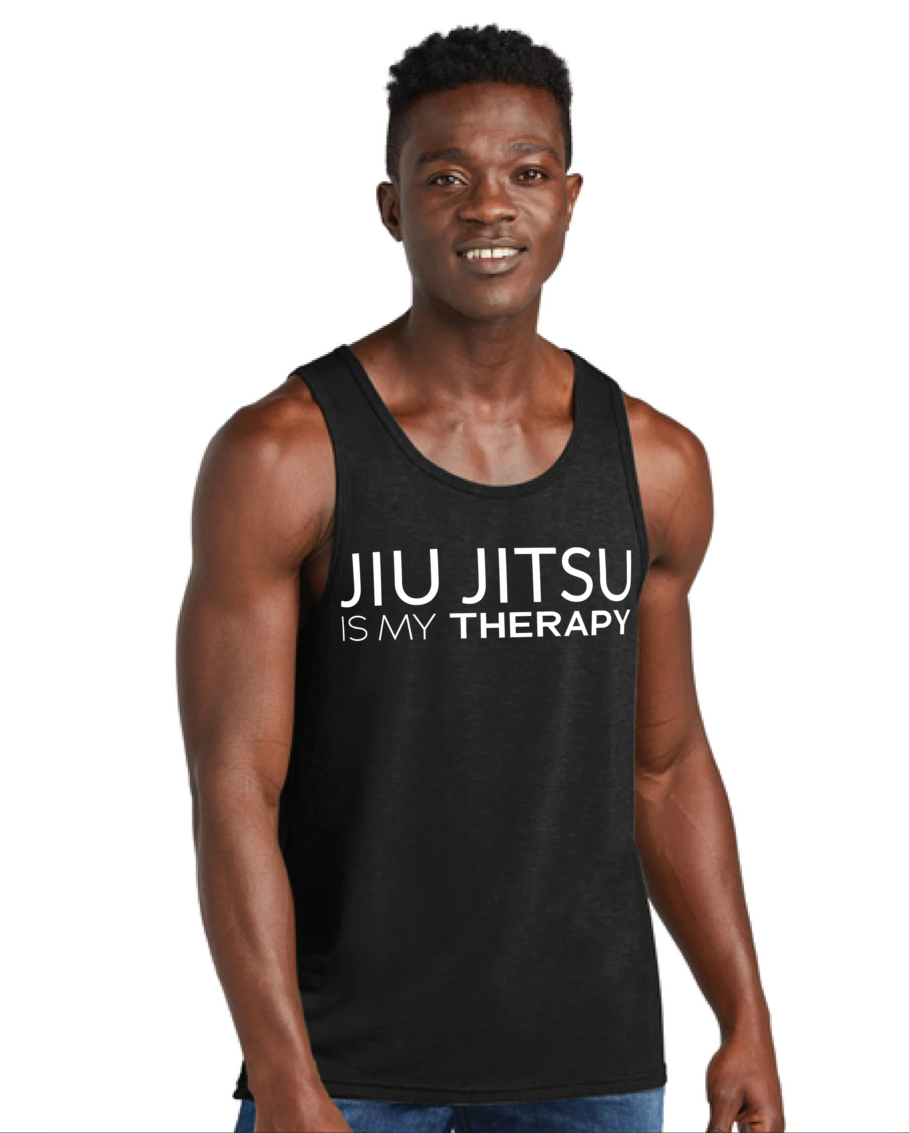 Jiu-Jitsu Is My Therapy Tank Top – BJJ Lifestyle & Mindset Shirt - 3Three Apparel LLC.