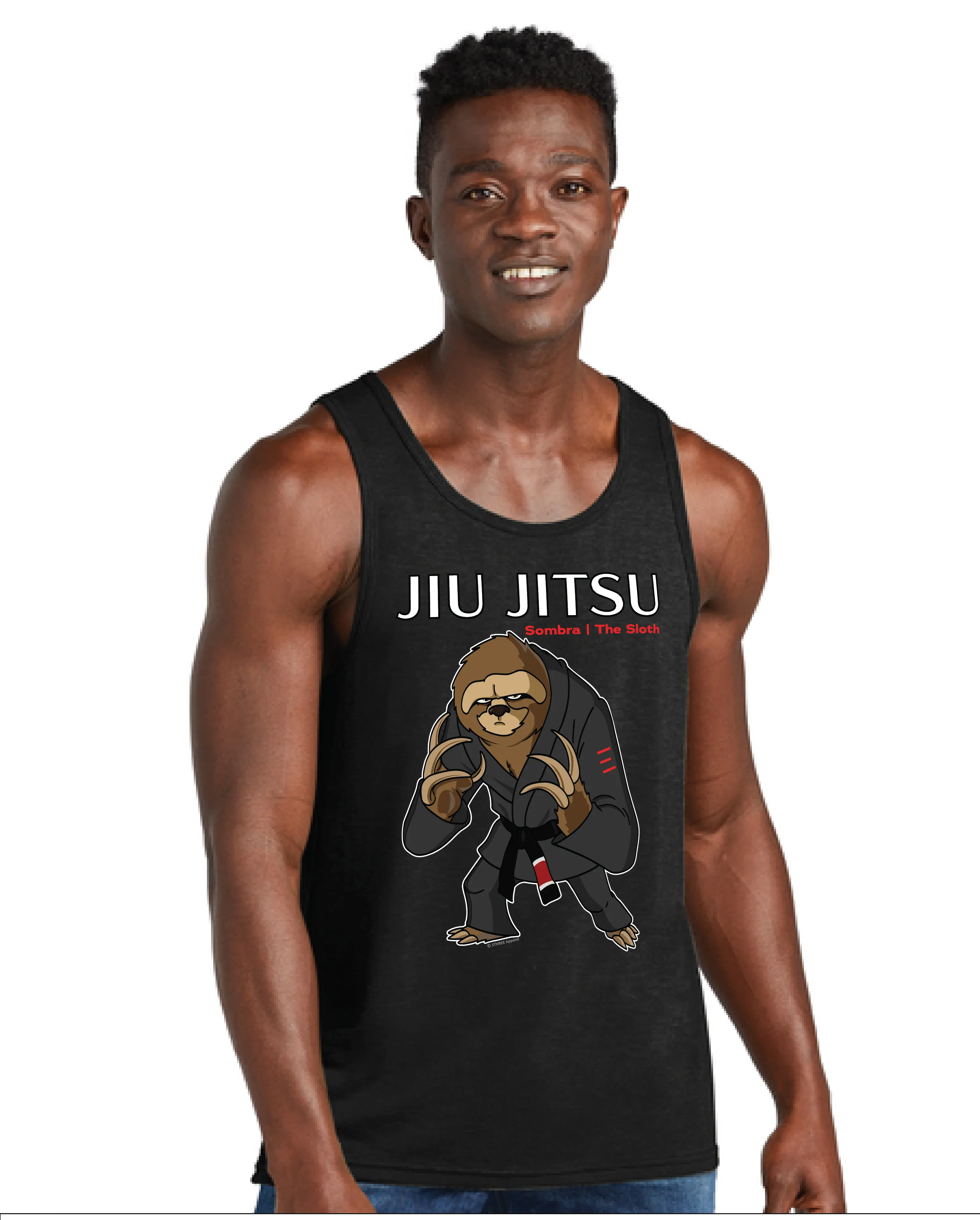 Sombra the Sloth Jiu-Jitsu Tank Top – BJJ Animals Series Slow Is Smooth Shirt