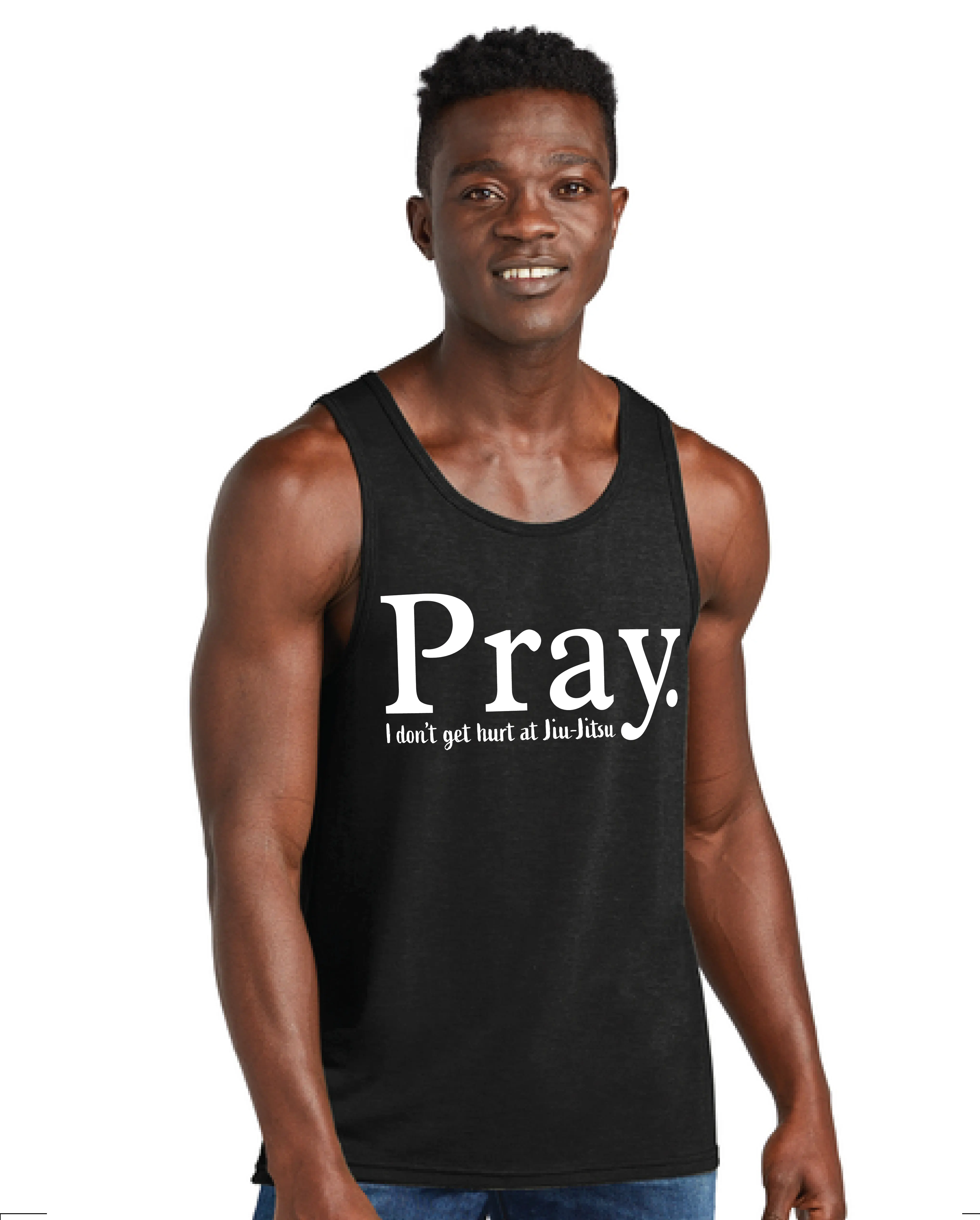 Pray Jiu-Jitsu Tank Top – Funny BJJ Sleeveless Shirt for Grapplers 
