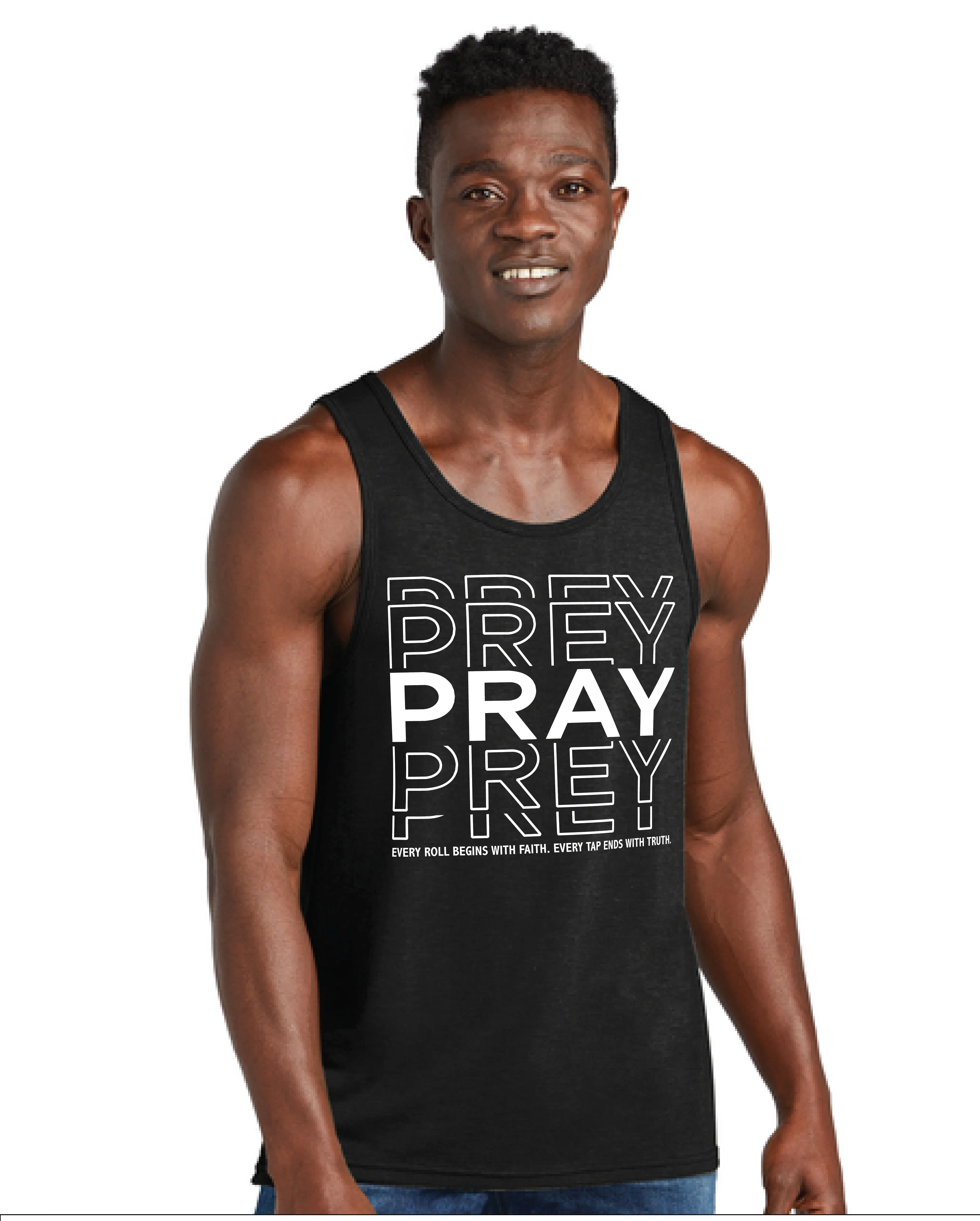Pray vs Prey Jiu-Jitsu Tank Top – Faith and Fight BJJ Grappling Shirt for Training and Open Mat 
