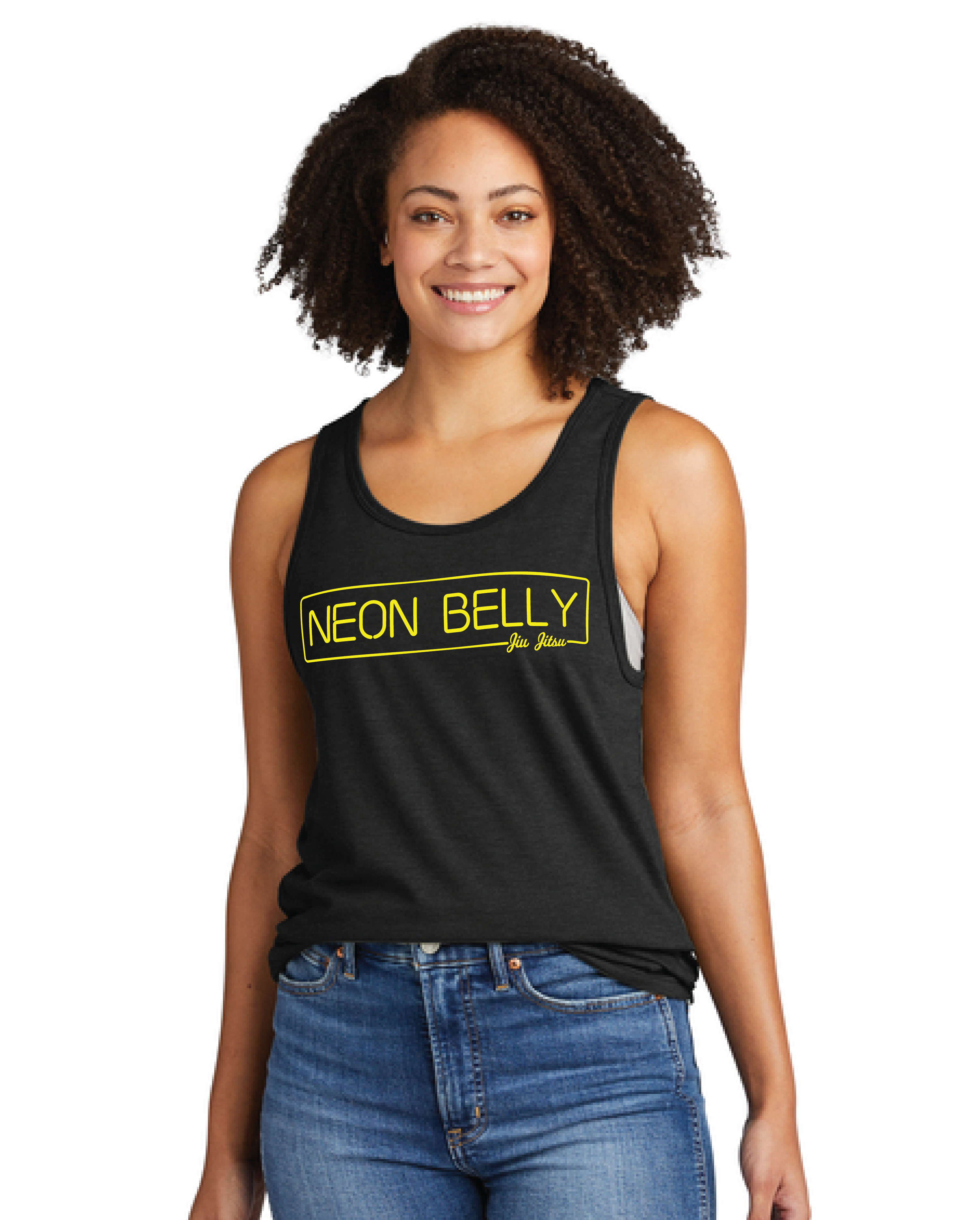 Neon Belly Jiu-Jitsu Tank Top – Retro Funny BJJ Pressure Shirt