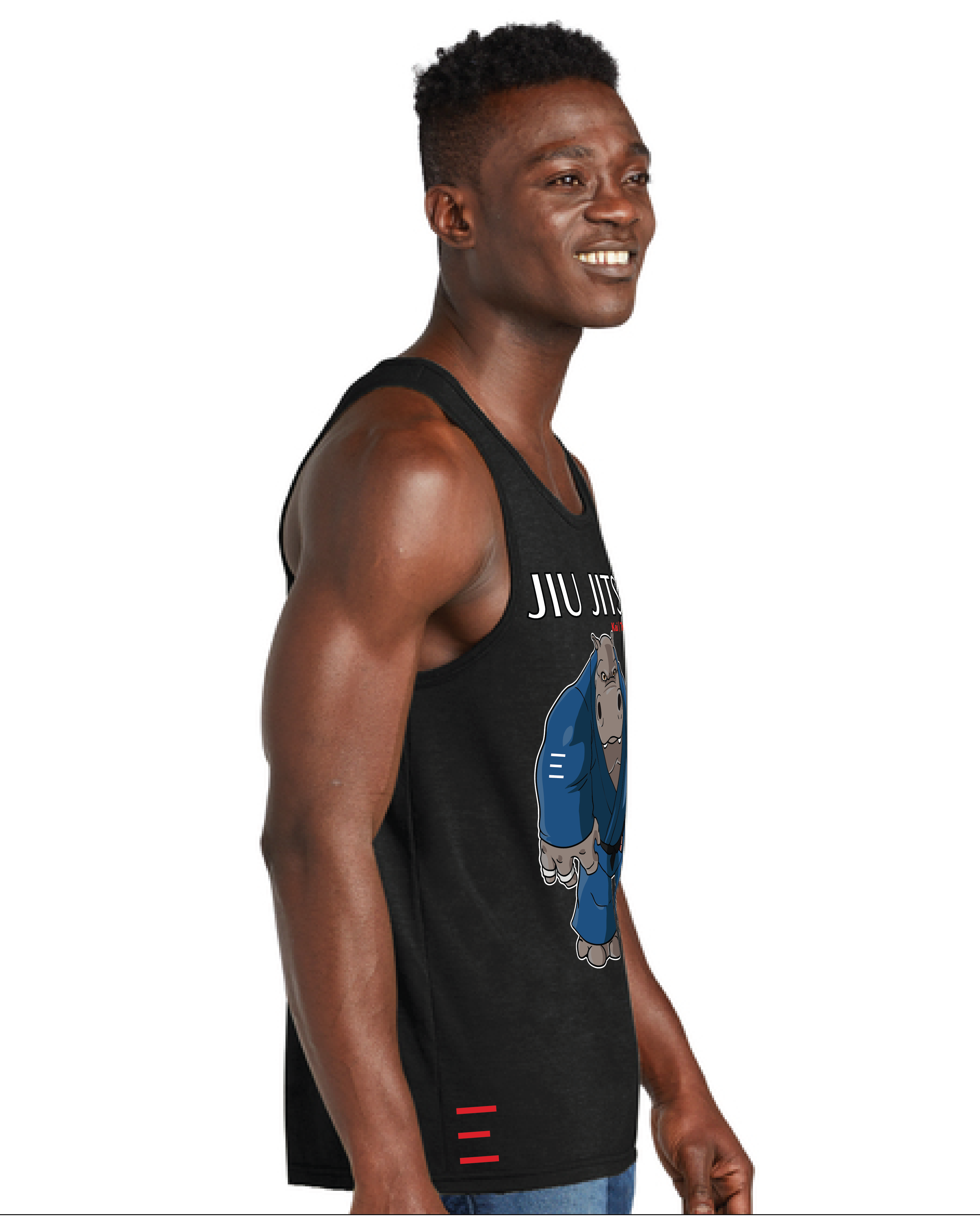Kai the Hippo Jiu-Jitsu Tank Top – BJJ Animals Series Pressure Game Shirt