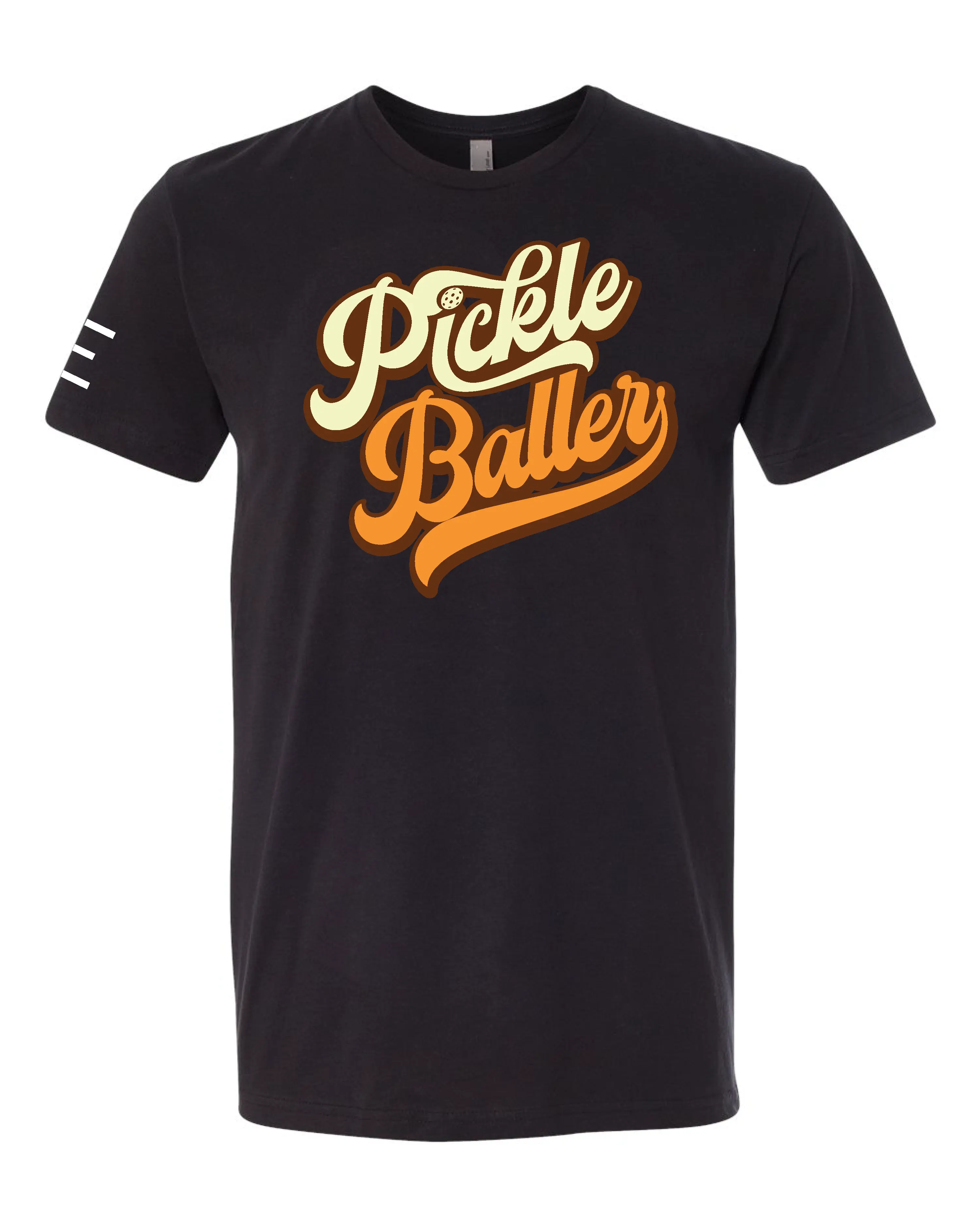 Pickle Baller (Cream & Orange) - Funny PickleBall t-shirt Vintage style 