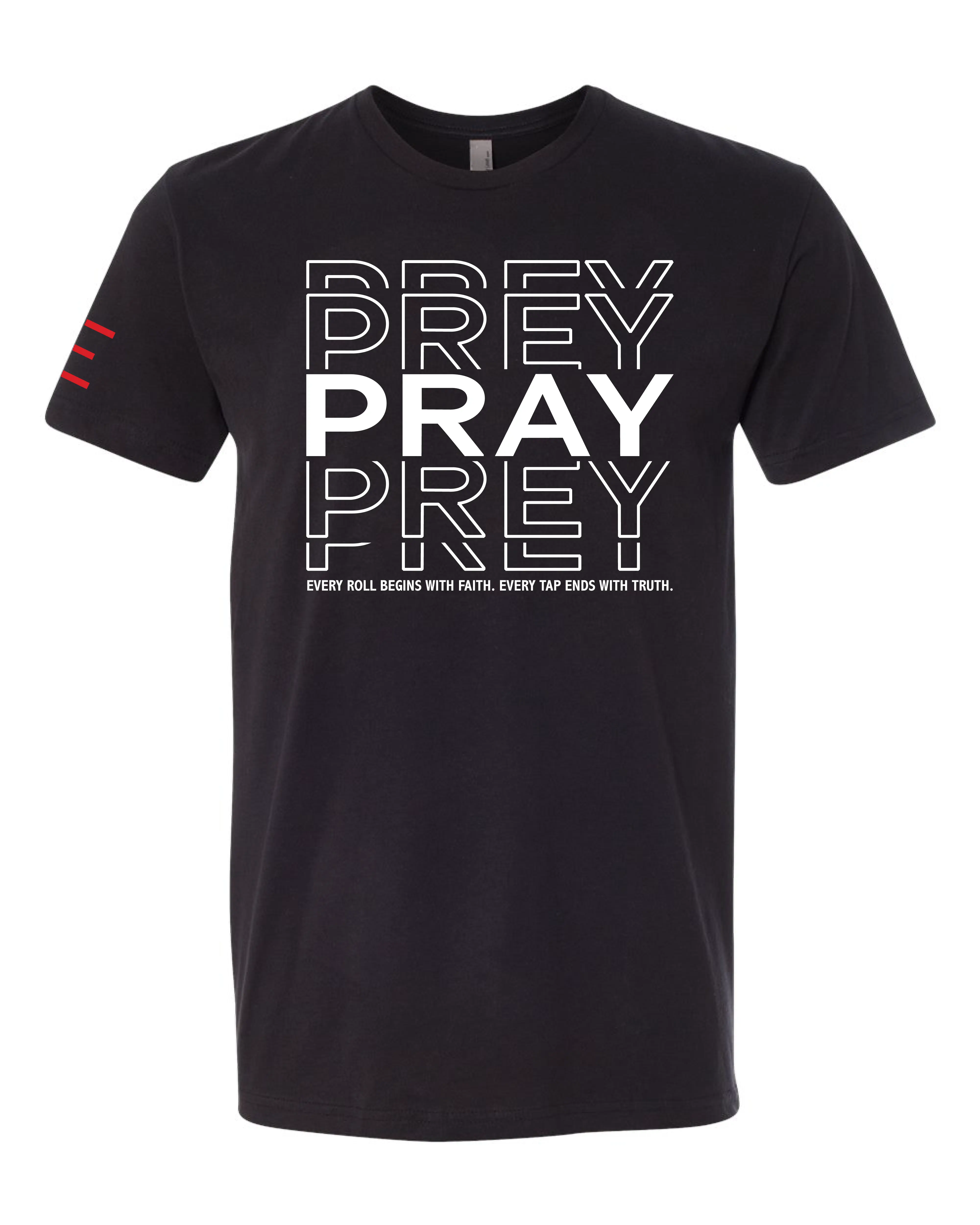 Pray vs Prey Jiu-Jitsu T-Shirt – Faith and Fight BJJ Grappling Shirt 