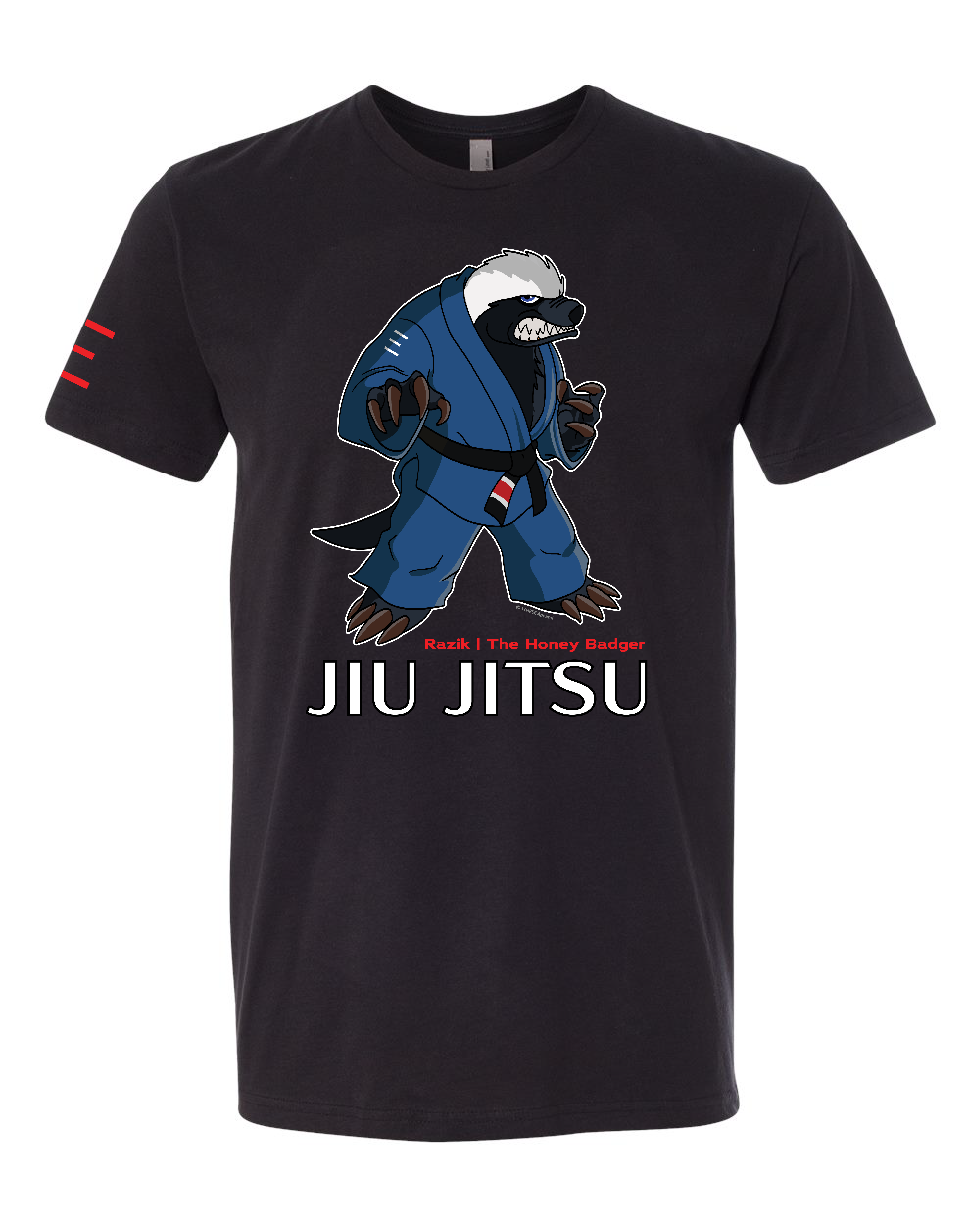Razik the Fearless Honey Badger – Adult BJJ Premium T-shirt