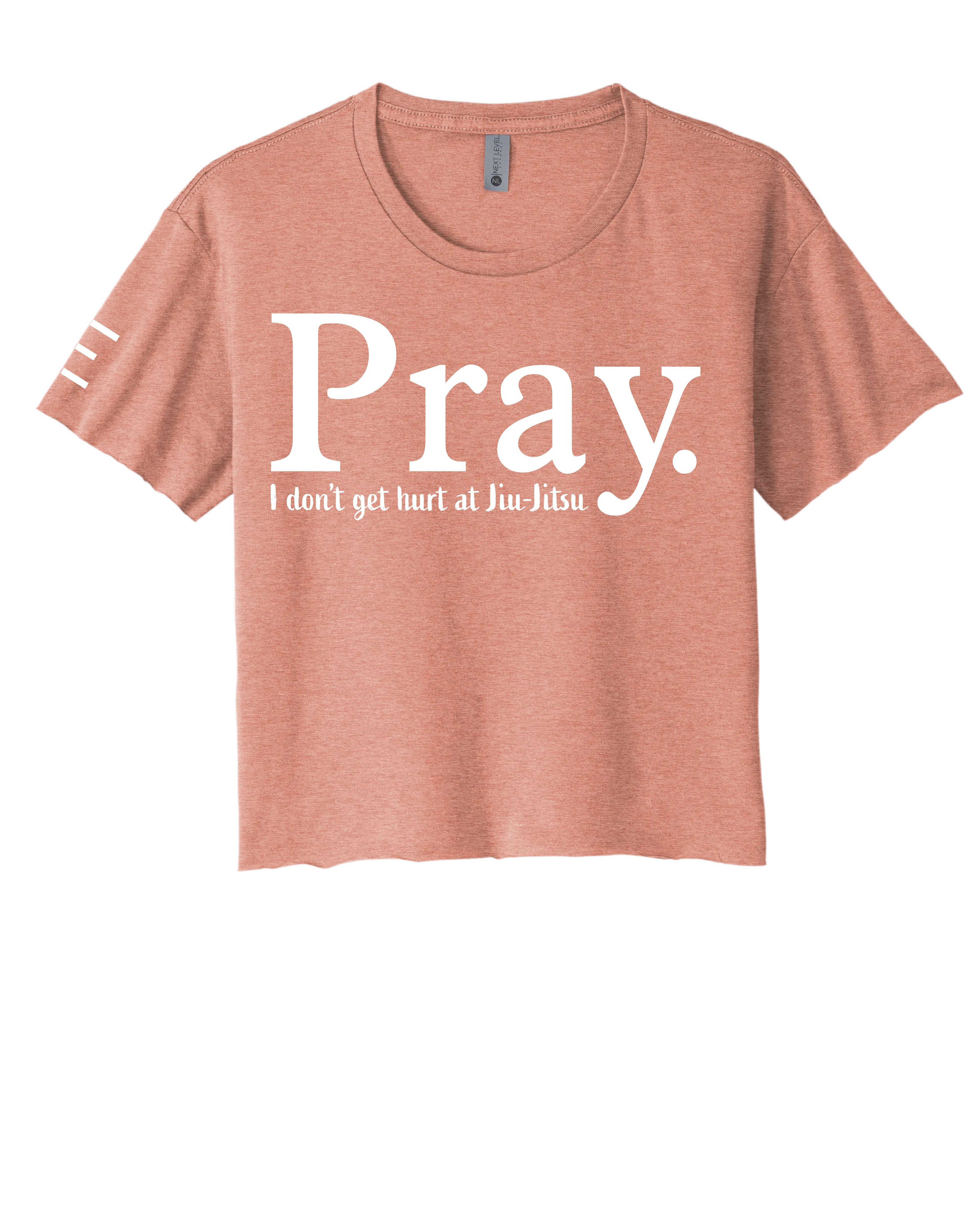 Pray Jiu-Jitsu Crop Top – Funny BJJ Shirt for Women Who Roll 