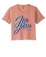 Roll Recover Repeat Jiu-Jitsu Crop Top – Retro 80s Miami Style BJJ Shirt