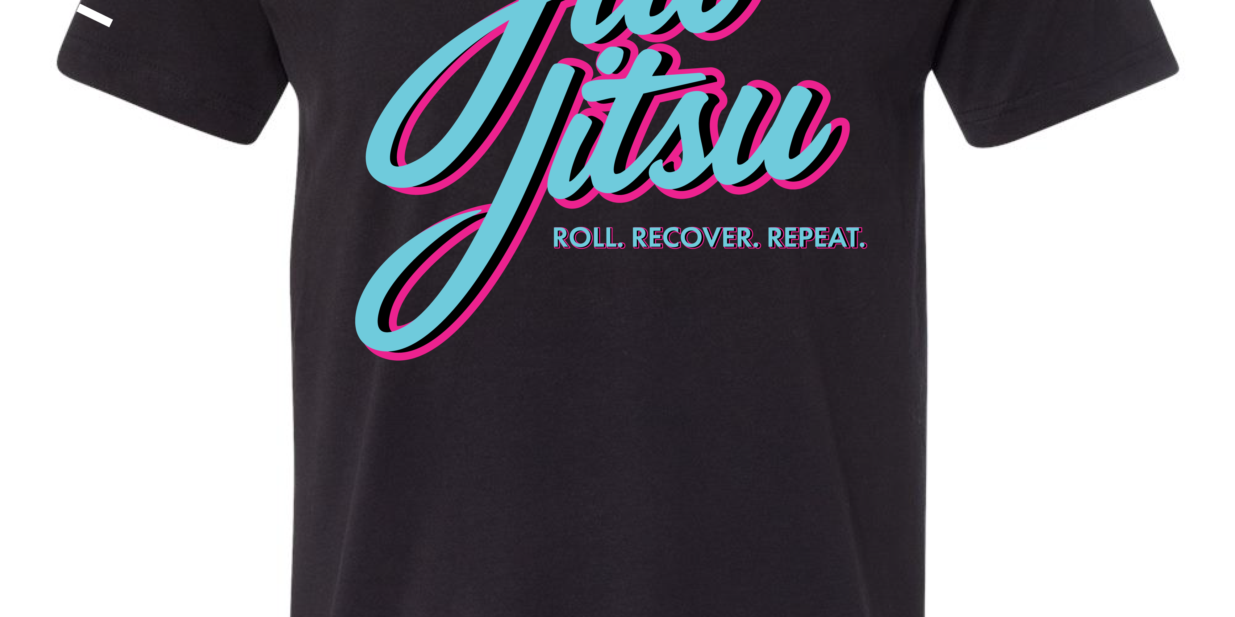 Roll Recover Repeat Jiu-Jitsu T-Shirt – Retro 80s Miami Style BJJ Shirt 