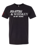 Jiu-Jitsu & Whiskey in My Veins V2 - BJJ Funny Meme Premium T-Shirt