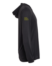 NEON BELLY - Humorous BJJ Long Sleeve Hooded Shirt, Moisture Wicking & UPF 50+ Protection 