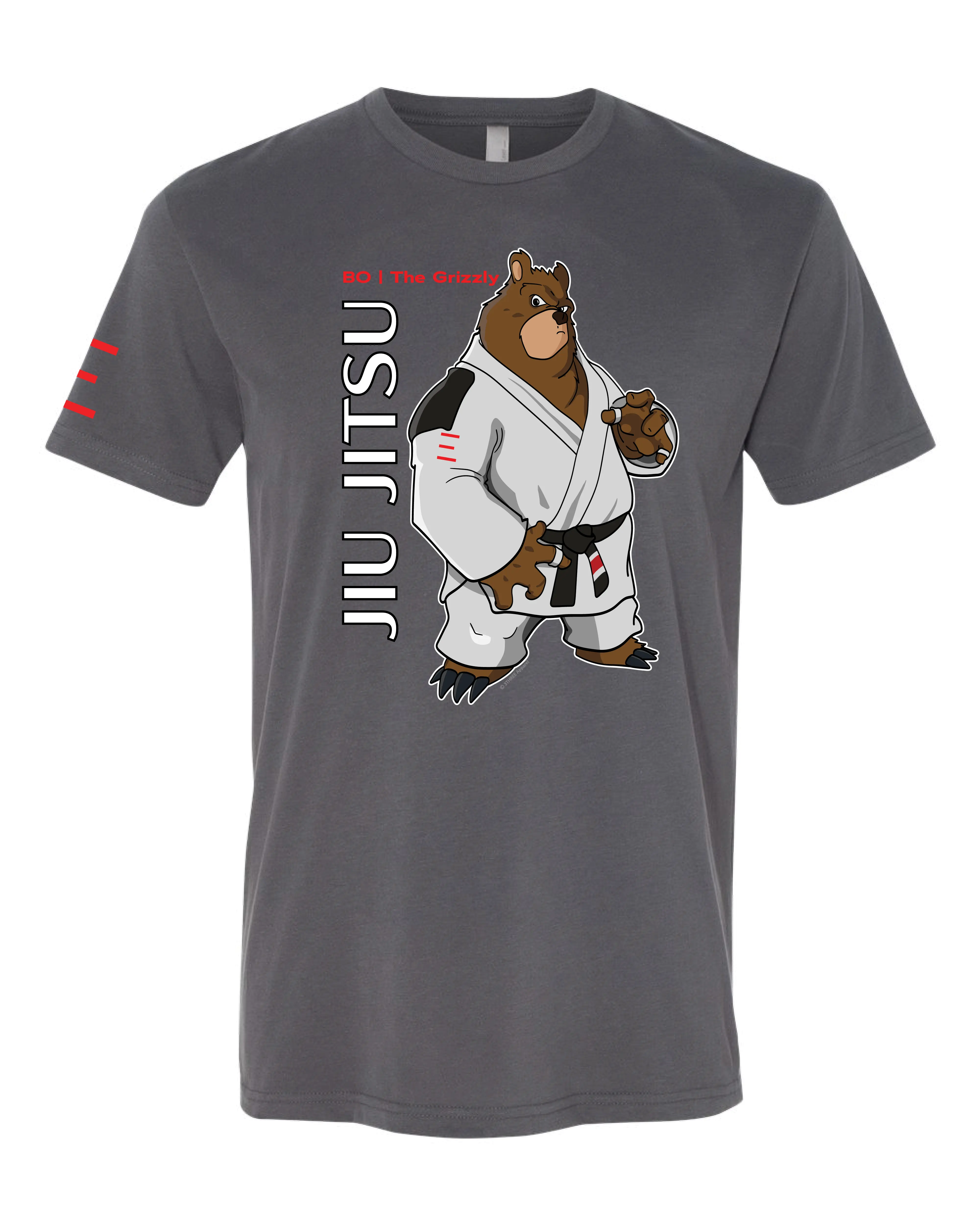 Bo the Tenacious Grizzly – Adult BJJ Premium T-shirt 