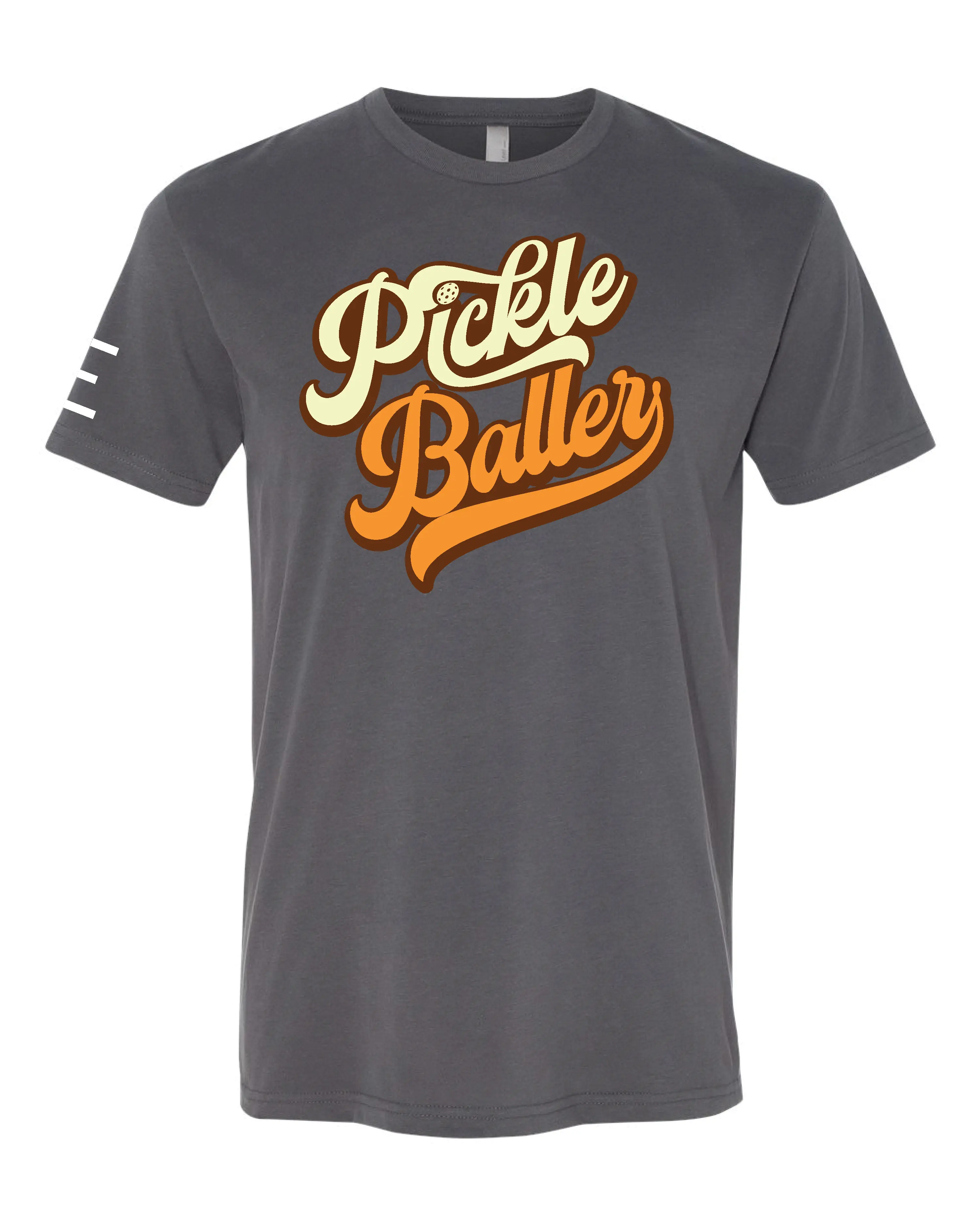 Pickle Baller (Cream & Orange) - Funny PickleBall t-shirt Vintage style 