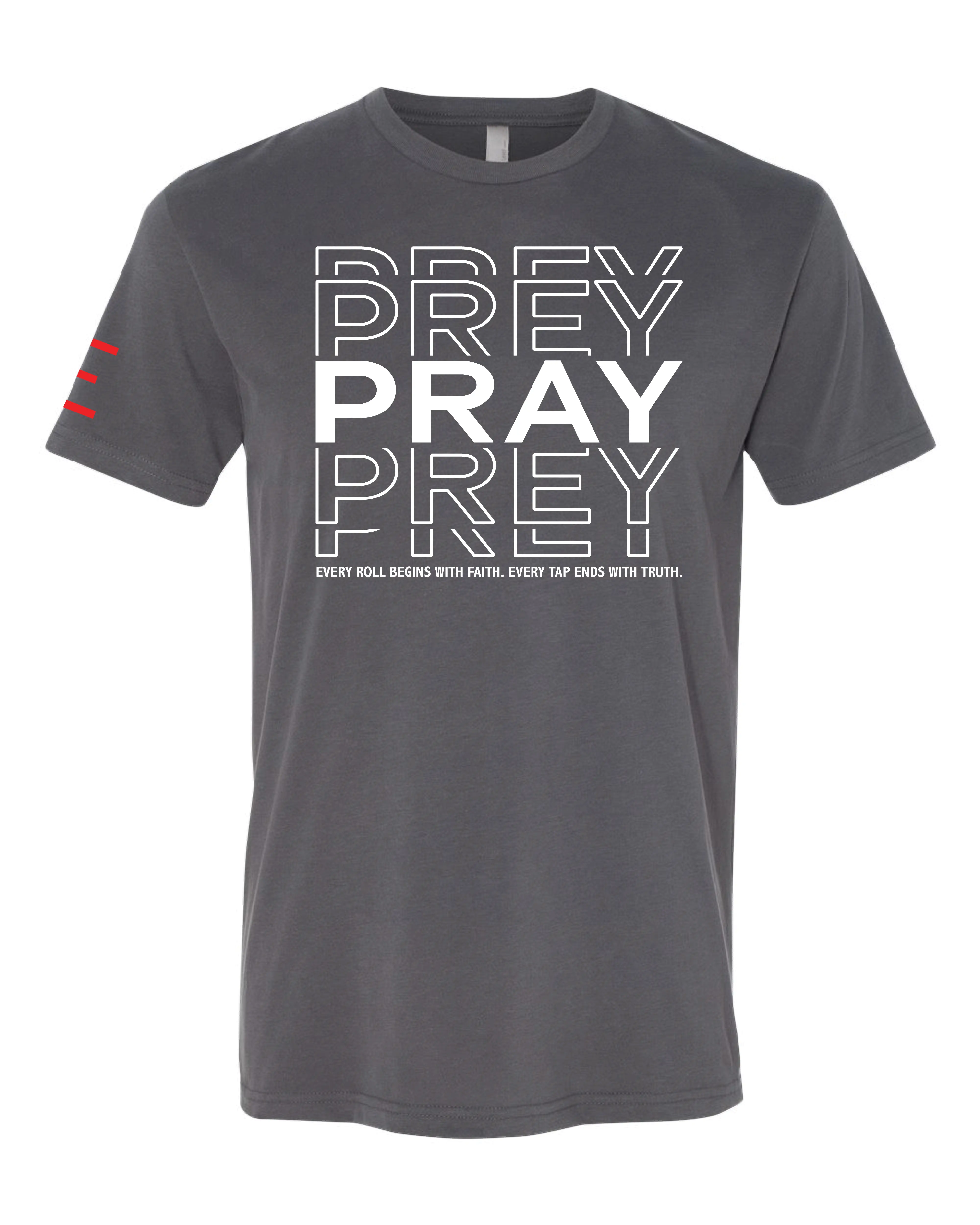 Pray vs Prey Jiu-Jitsu T-Shirt – Faith and Fight BJJ Grappling Shirt 